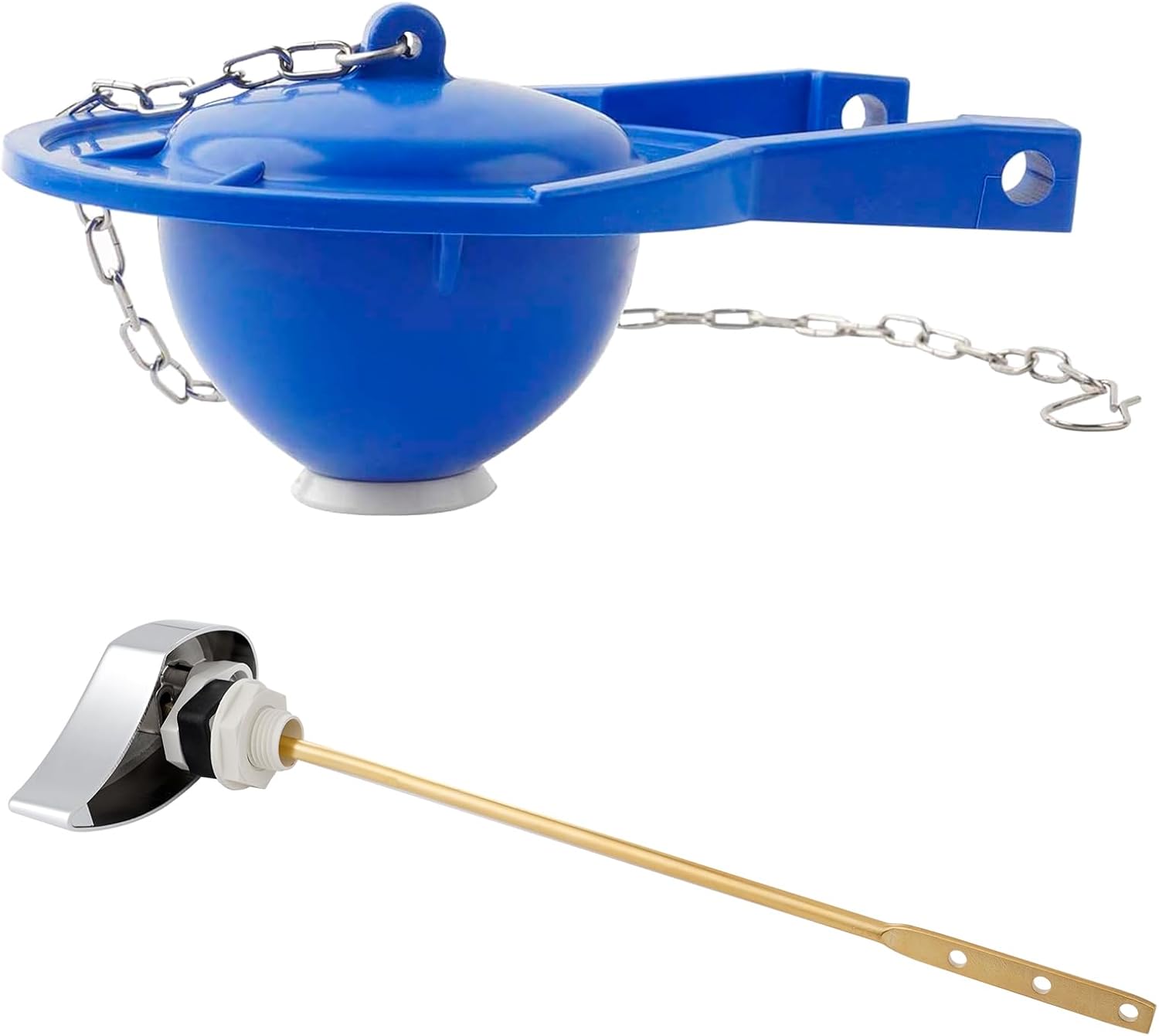 Large 3-Inch Toilet Flapper with Toilet Handle Replacement Compatible with TOTOTHU004-CP Trip Lvr - Image 1