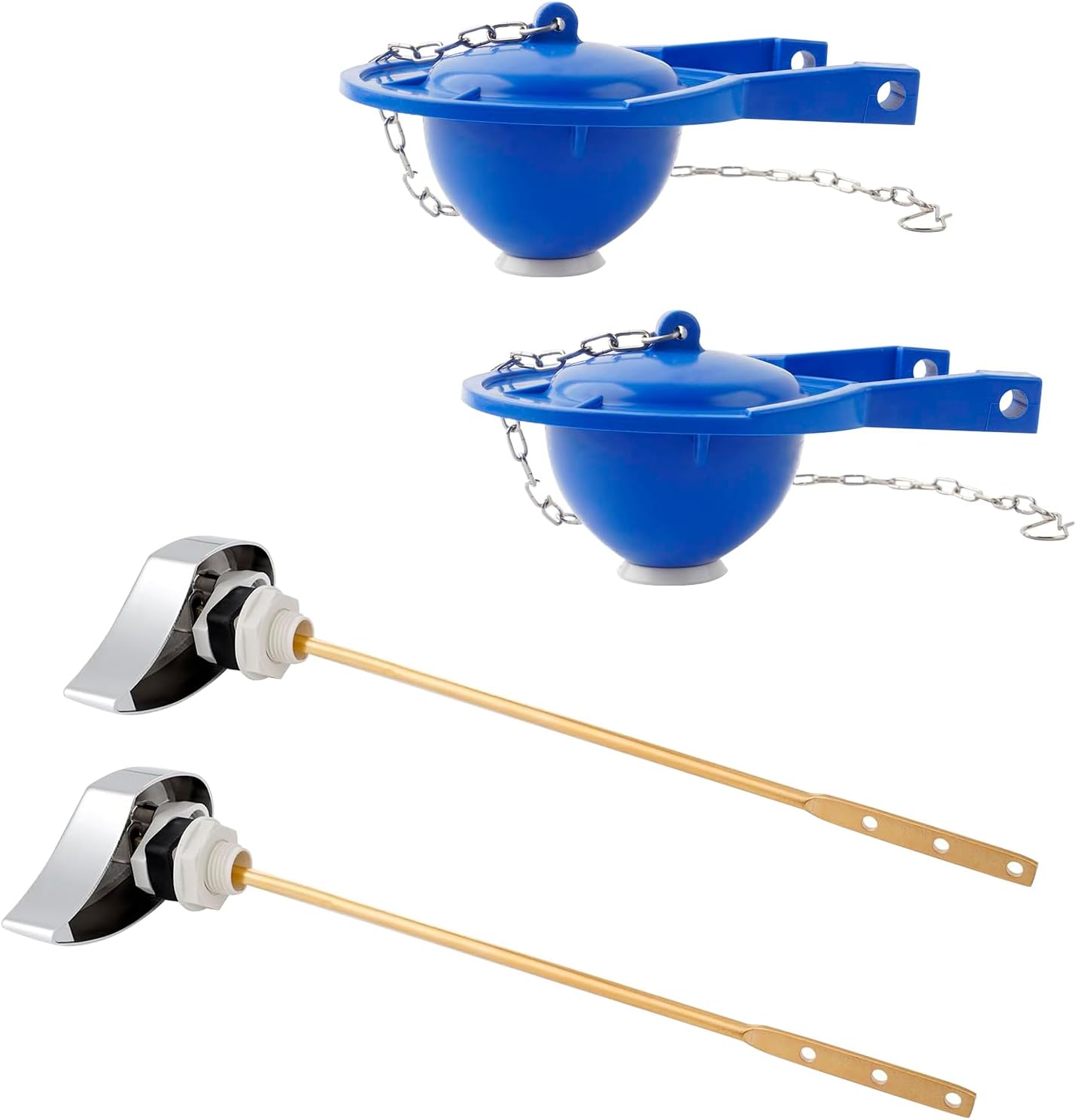 2 Pack Large 3-Inch Toilet Flapper with Toilet Handle Replacement Compatible with TOTOTHU004-CP Trip Lvr - Image 1