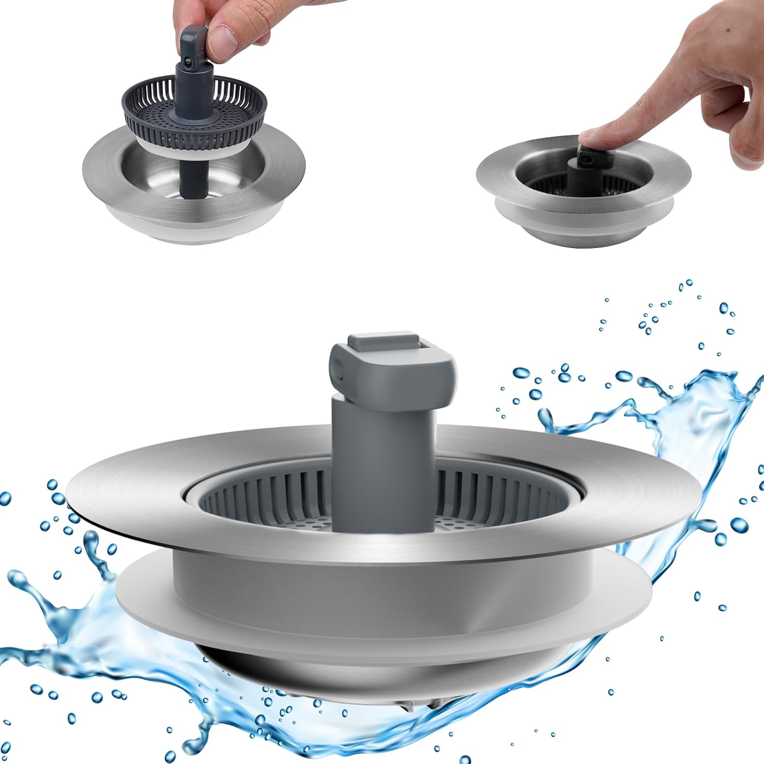 Upgraded 3 in 1 Bathroom and Kitchen Sink Drain Strainer - Image 6