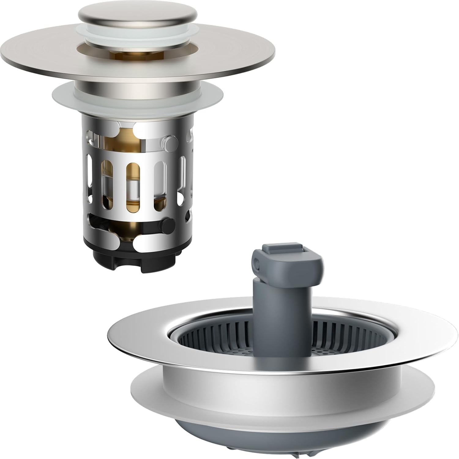 Upgraded 3 in 1 Bathroom and Kitchen Sink Drain Strainer - Image 1