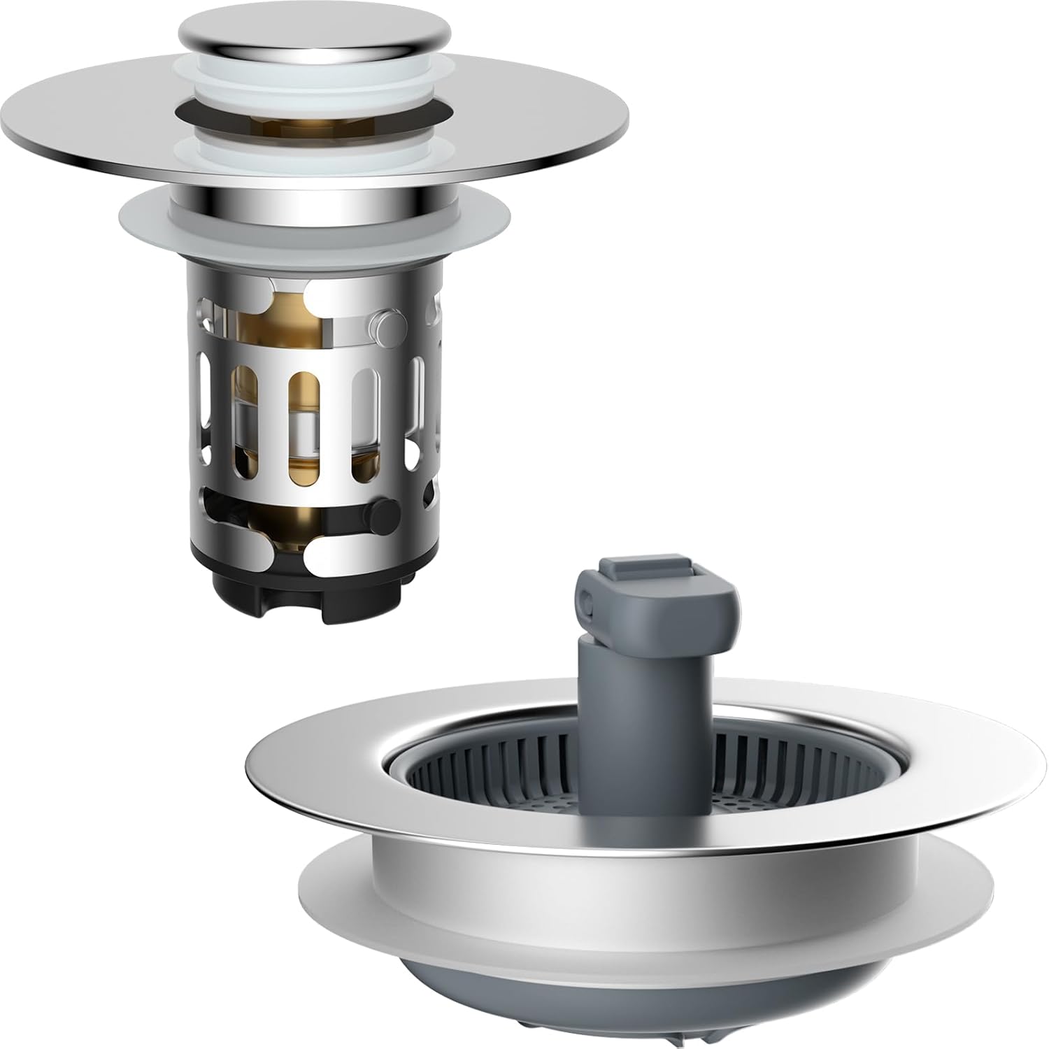 Upgraded 3 in 1 Bathroom and Kitchen Sink Drain Strainer - Image 1