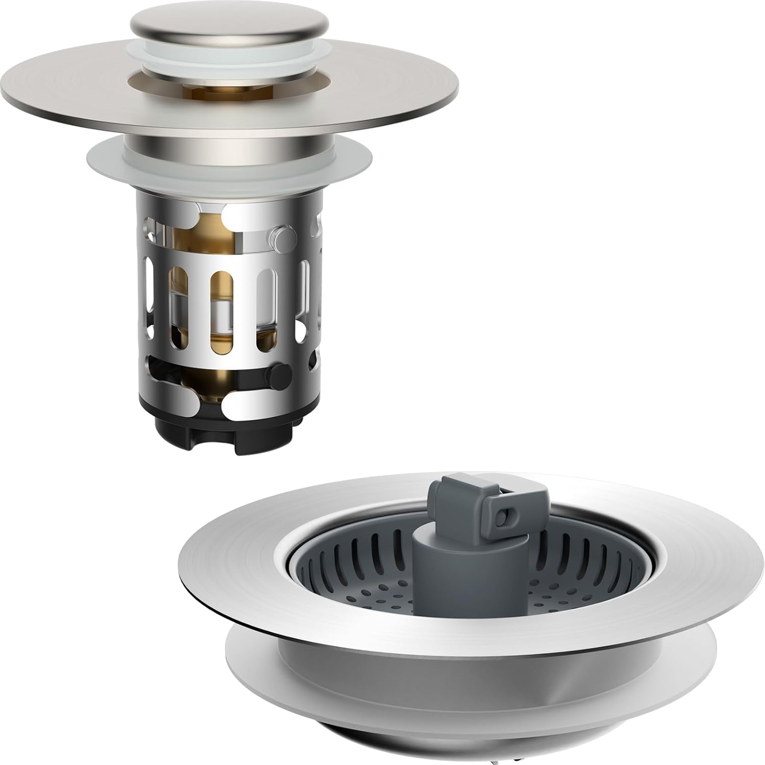 Upgraded 3 in 1 Bathroom and Kitchen Sink Drain Strainer - Image 1