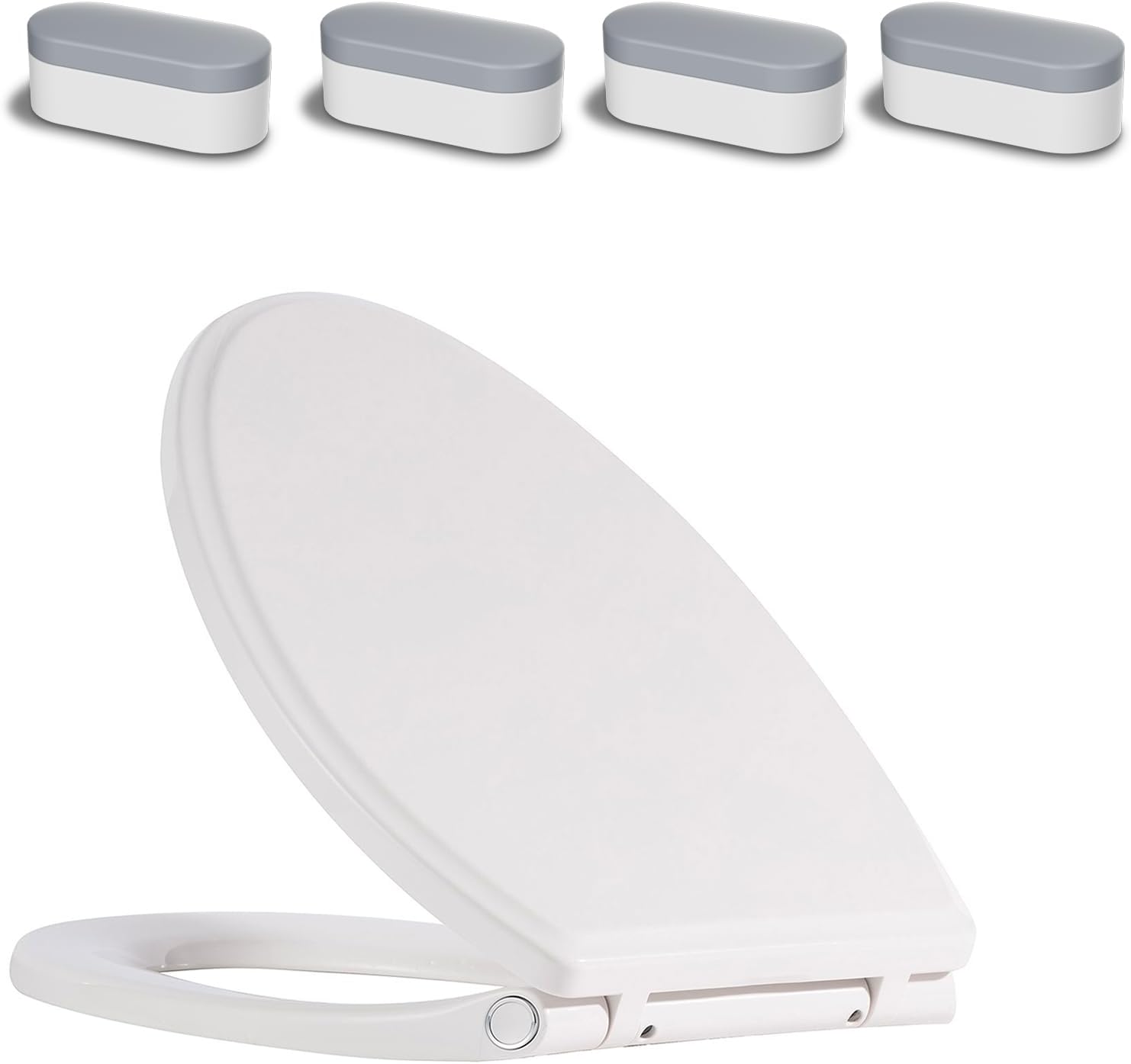 Premium Elongated Toilet Seat with Toilet Seat Bumpers - Image 1