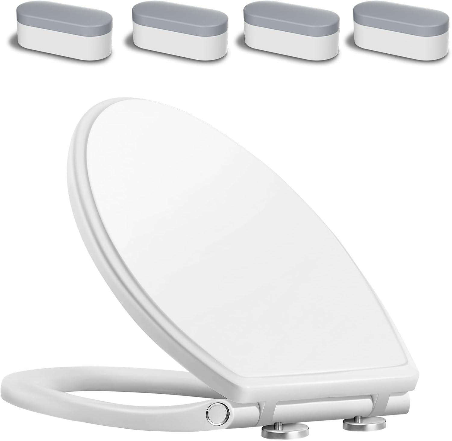 Premium Elongated Toilet Seat with Toilet Seat Bumpers - Image 1