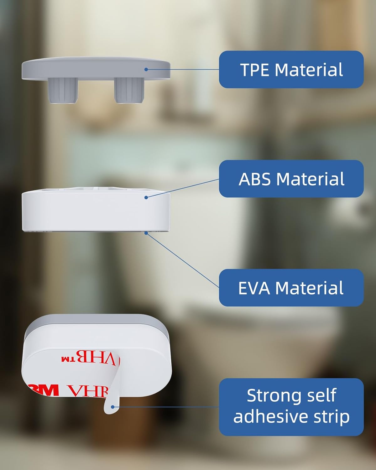 Premium Elongated Toilet Seat with Toilet Seat Bumpers - Image 7