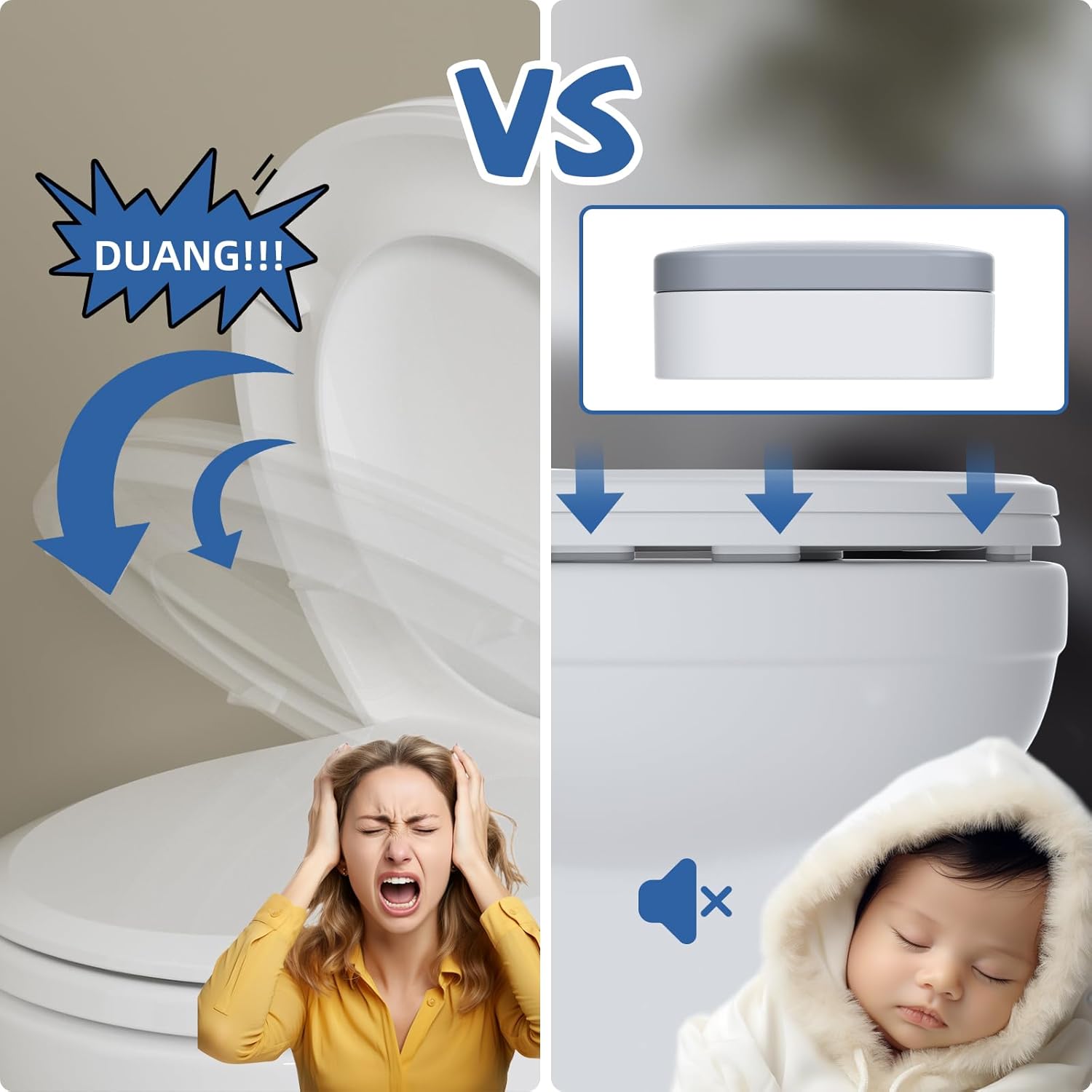 Premium Elongated Toilet Seat with Toilet Seat Bumpers - Image 8