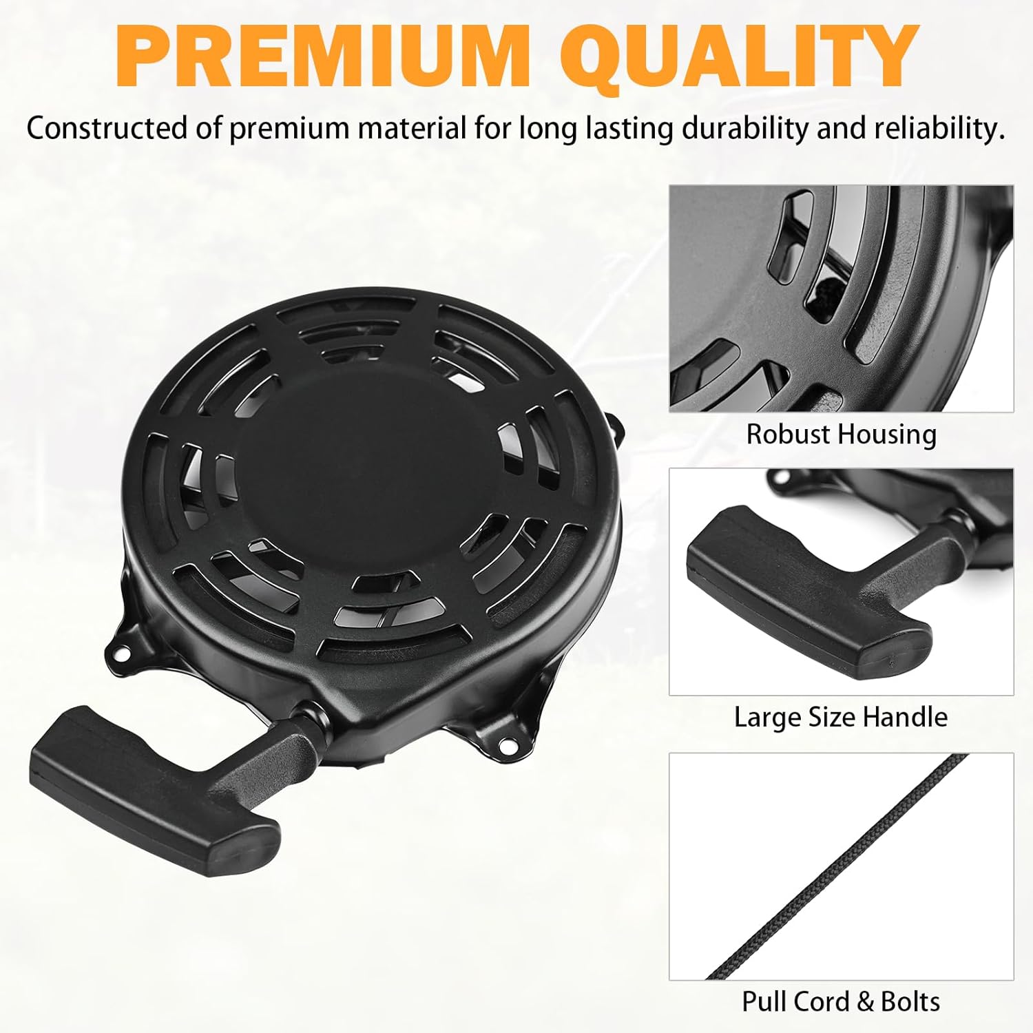 497680 Briggs and Stratton Rewind Starter Pull Start Assembly Compatible with Briggs & Stratton 6.75 Craftsman Toro Troy-Bilt Tb210 TB230 Lawn Mower Recoil Starter Replace Oregon 31-068, Rotary 12368 - Image 3