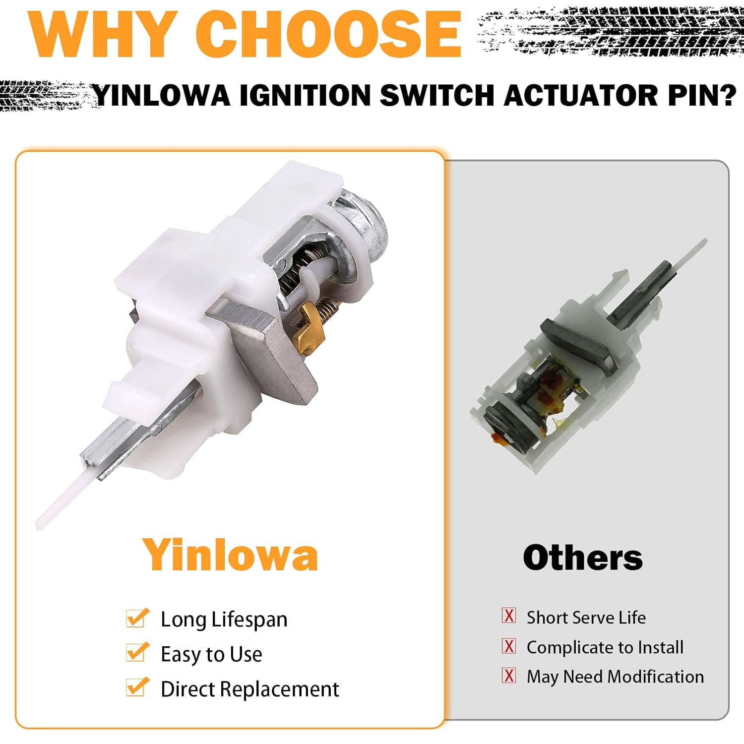 Ignition Switch Actuator Pin 924-704 for 1997-2007 Jeep Wrangler Liberty Grand Cherokee 1995-2005 Dodge Neon Chrysler PT Cruiser Sebring Plymouth Ignition Switch Replace 4690492AB, 4664099, 924704 - Image 6