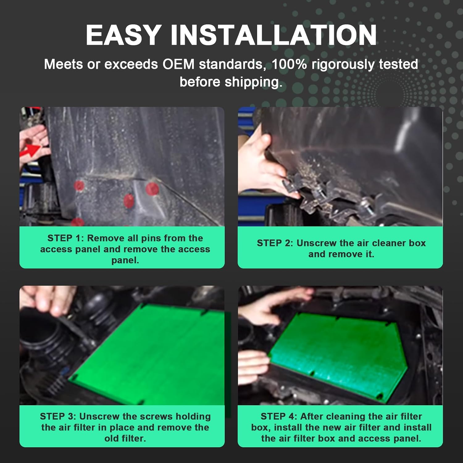 17215-HL4-A02 Honda Pioneer 1000 1000-5 Air Filter Replacement for 2016-2021 Air Cleaner Filteration Parts - Image 6