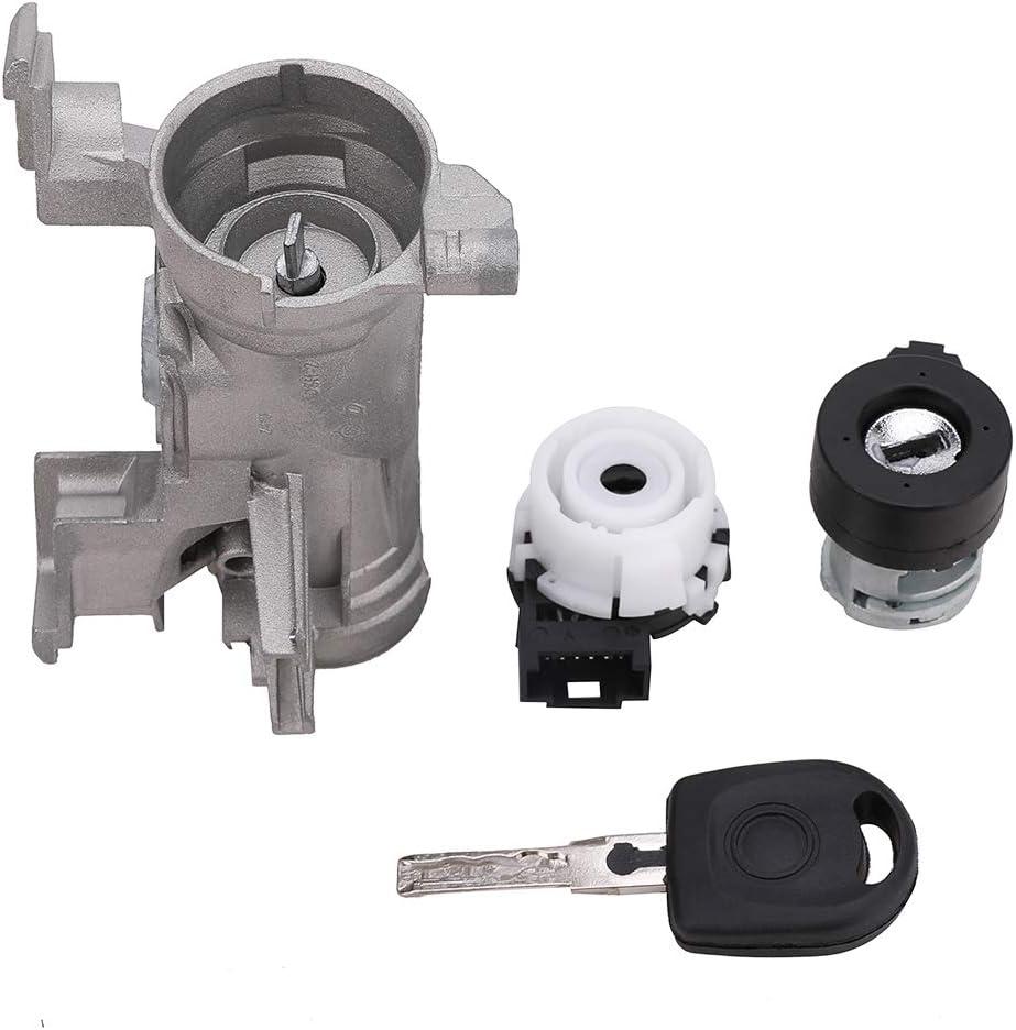 Ignition Switch Lock Cylinder 1K0905851B for Volkswagen VW Jetta 2.5 GTI MK5 Rabbit Golf EOS Tiguan Audi A3 R8 Ignition Starter Switch Replace 1K0905865 5Q0905865A Ignition Lock Cylinder with Key - Image 1