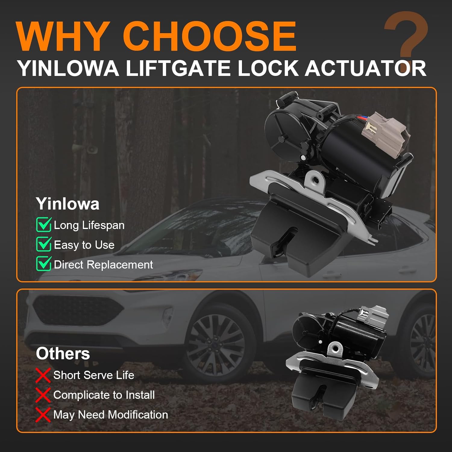 Liftgate Trunk Lock Actuator for Ford Edge Escape Expedition Explorer Lincoln MKX Navigator Tailgate Trunk Latch Rear Hatch Latch Lock Assembly Replaces FA1Z-7443150-B FA1Z-7443150 - Image 7