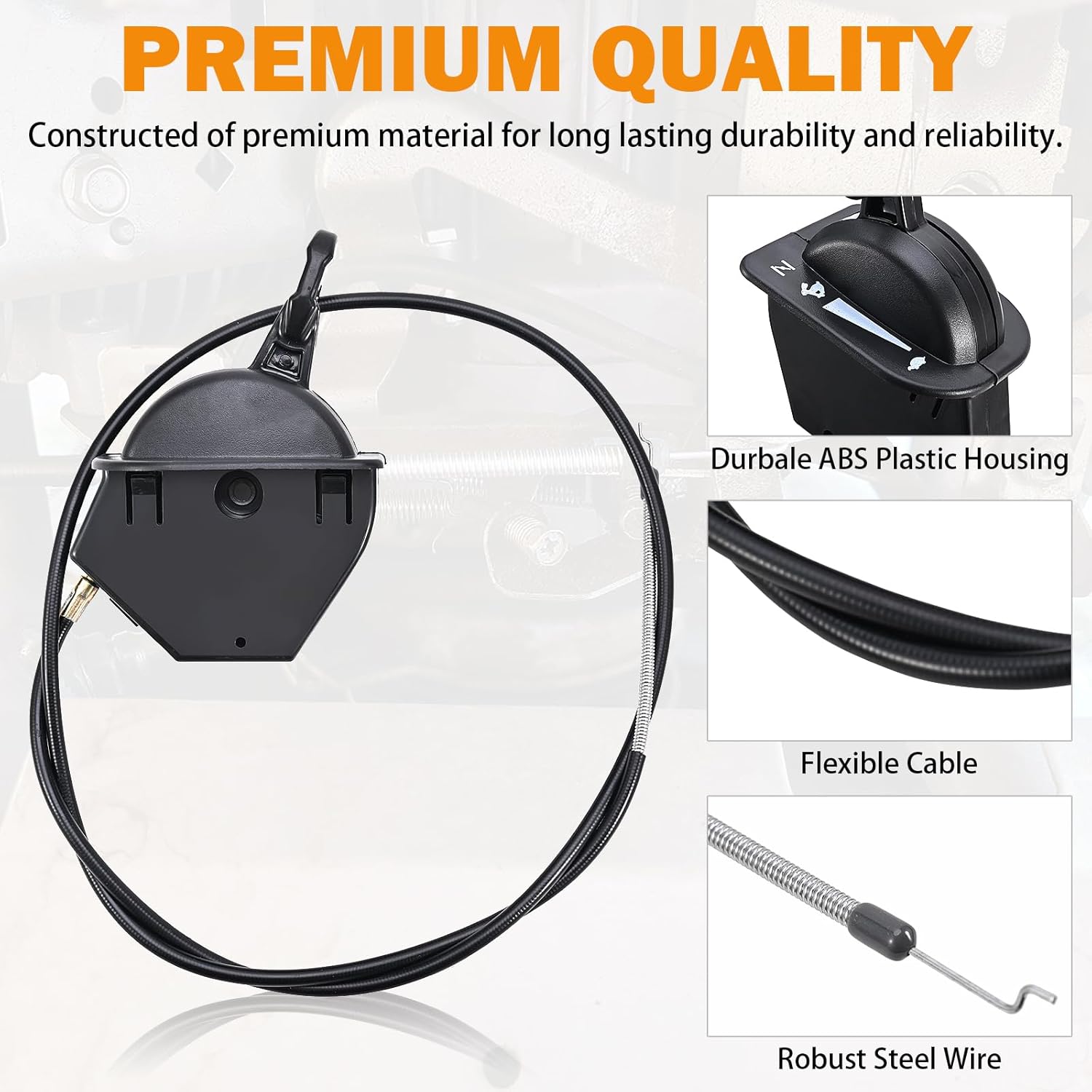 946-05098C Throttle Choke Cable Compatible with Cub Cadet Craftsman MTD Lawn Tractor Throttle/Choke Control Cable XT1-LT46 LT50 GT50 GT54 ST54 XT2-LT54 LX46 GX54 946-05098A 946-05098B 746-05098A - Image 3