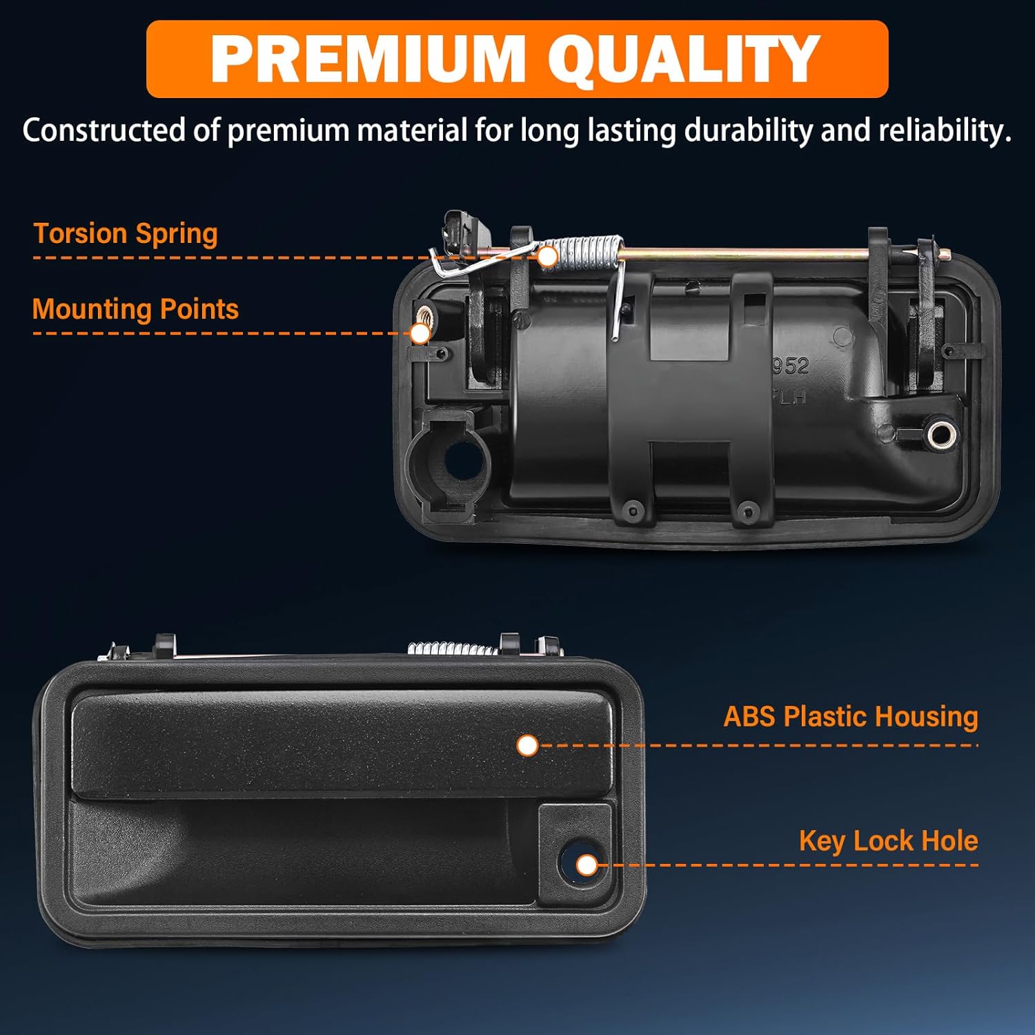 Exterior Door Handles Front/Rear Left & Right for Chevy C1500 C2500 C3500 K1500 K2500 K3500 GMC Yukon Tahoe Suburban Replaces # 15742229, 15742230, 15742233, 15742234 - Image 3