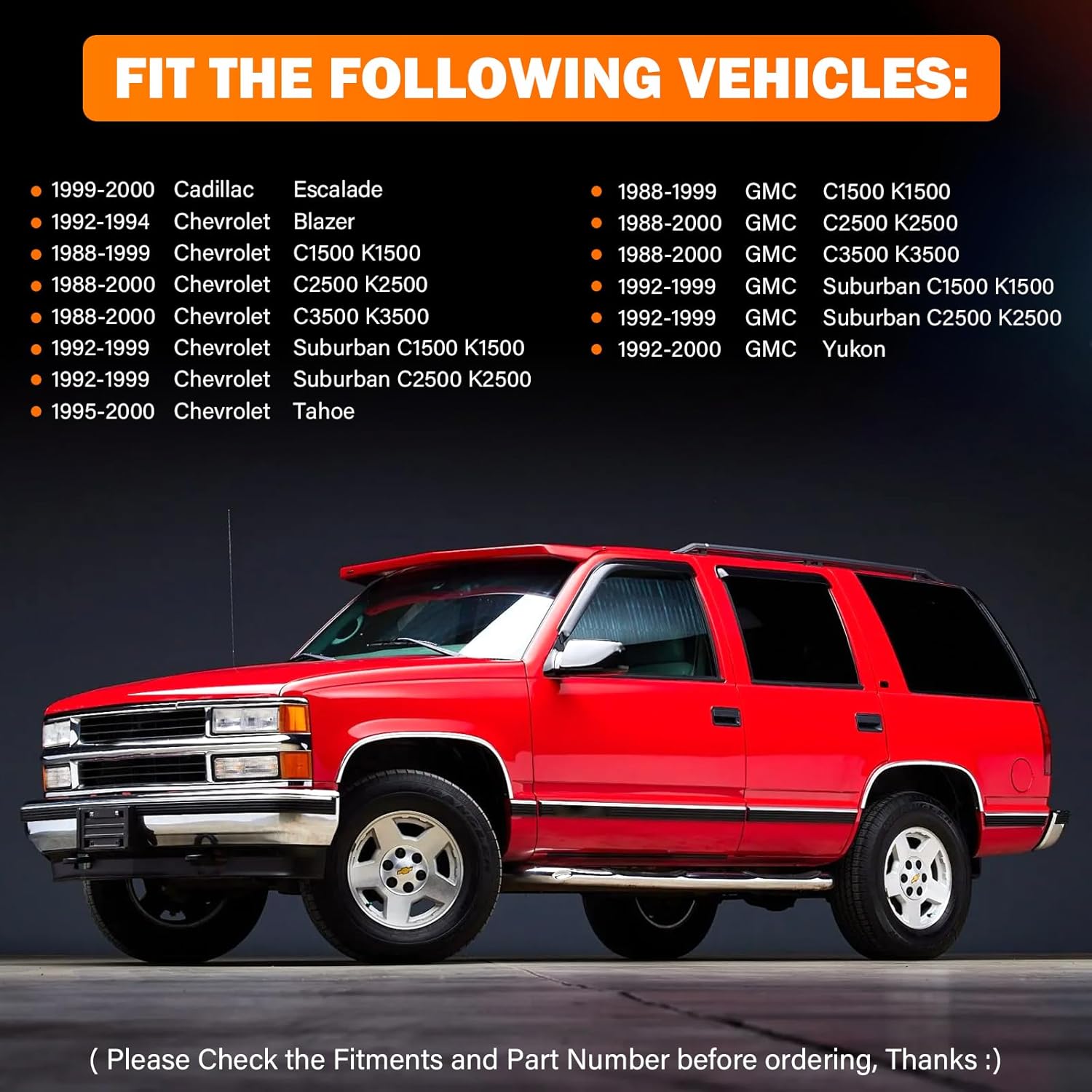 Exterior Door Handle w/Lock Cylinder & Keys for Chevy C1500 C2500 C3500 K1500 K2500 K3500 GMC Yukon Front/Rear Left & Right Chevrolet GMC Truck Door Handles Replace 15742229 15742230 15742233 15742234 - Image 6