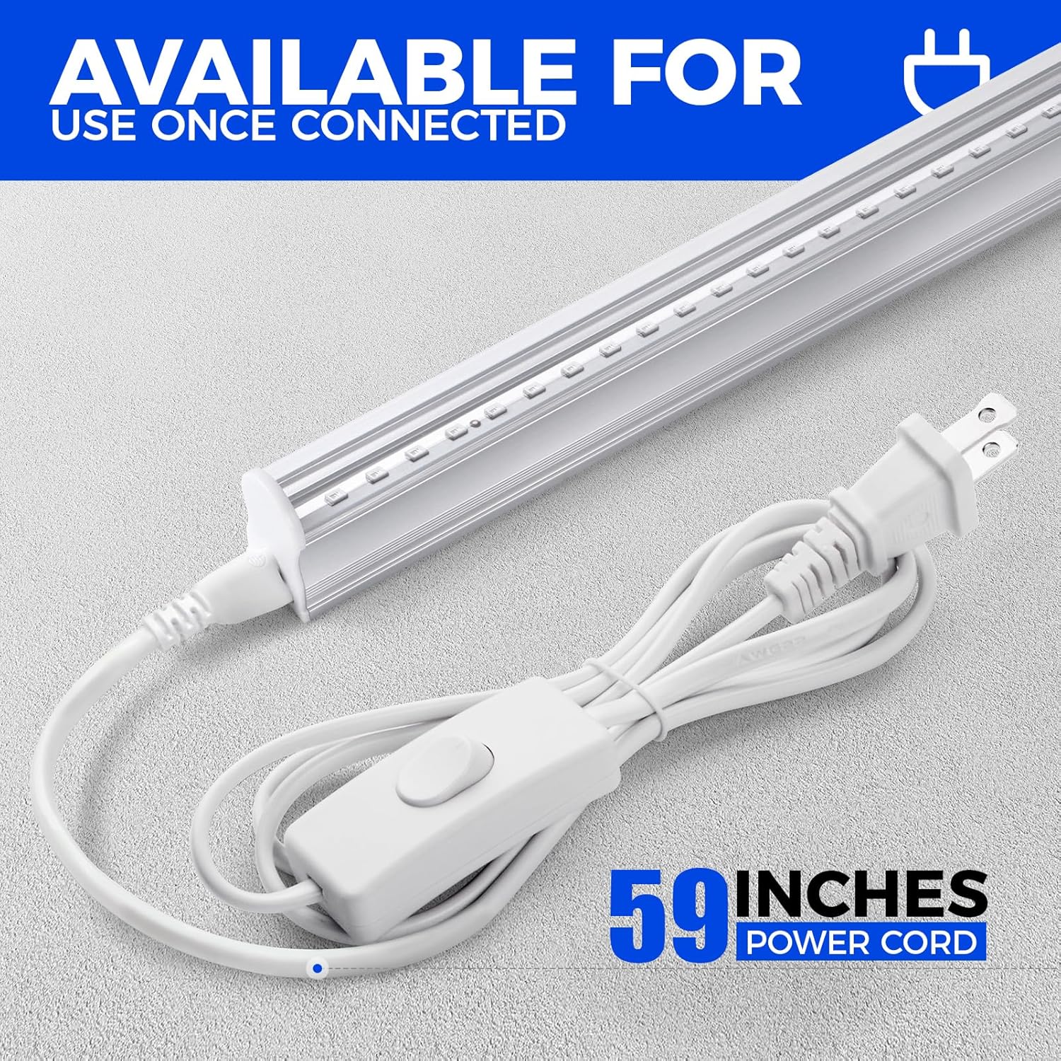 UV LED Blacklight Bar, 22W 4ft, T5 Integrated Bulb, Black Light Fixture for Blacklight Poster, Halloween Decorations and Christmas Party, Fun Atmosphere with Built-in on, Off Switch (4-Pack) - Image 3