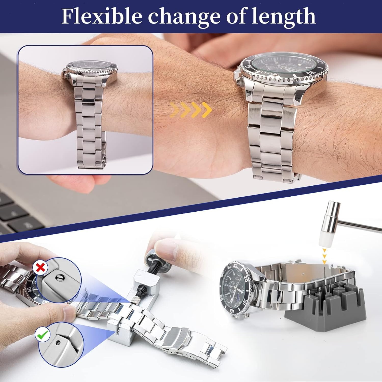 Watch Repair Kit with Black and Brown Bag - Image 3
