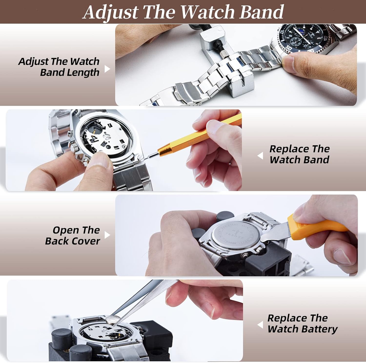 Watch Press Tool Set & Watch Repair Kit - Image 7