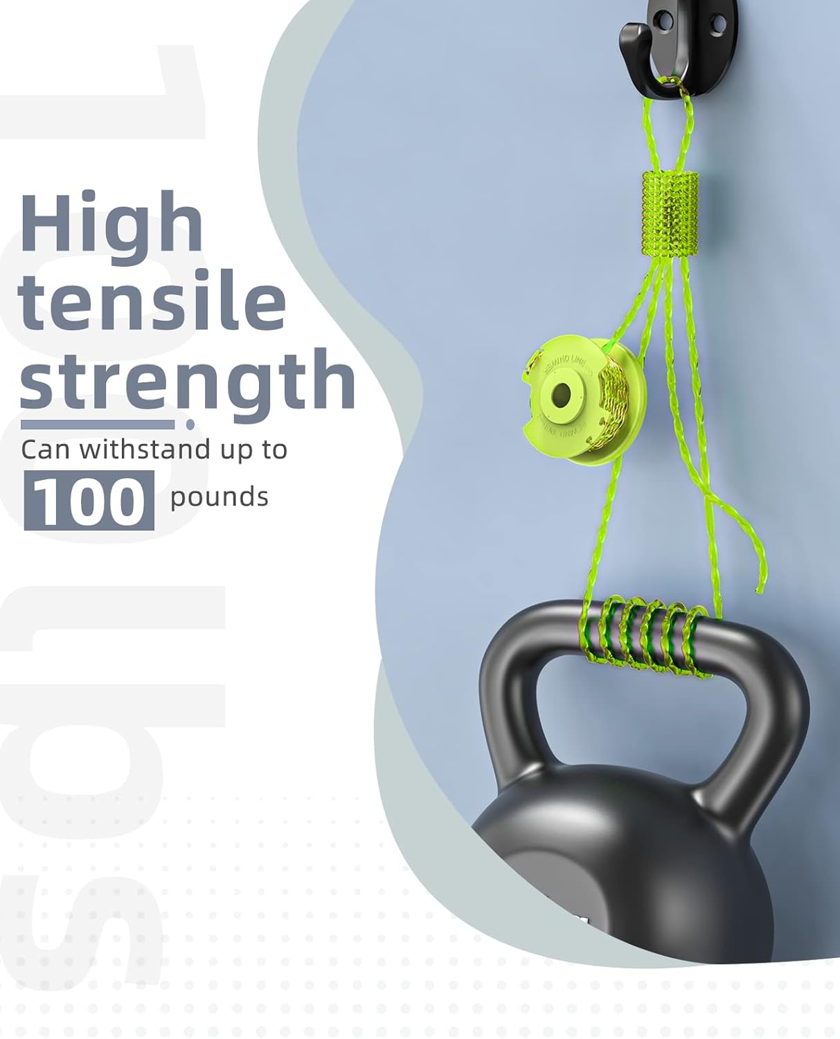 Weed Wacker String Compatible with Ryobi One Plus+ AC80RL3, 0.08'' String Trimmer Refill Line,Weed Eater String Compatible with Ryobi 18V, 24V, 40V Trimmers(10 Replacement Spools, 2 Trimmer Caps) - Image 5