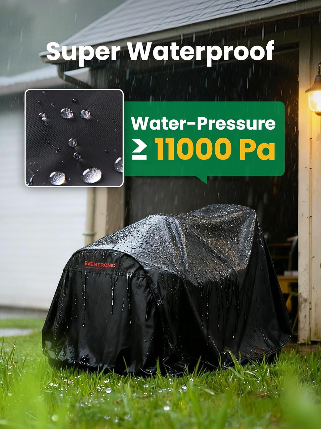 Riding Lawn Mower Cover,  54“ Riding Lawn Tractor Cover Waterproof Heavy Duty Durable (420D-polyester oxford) - Image 4