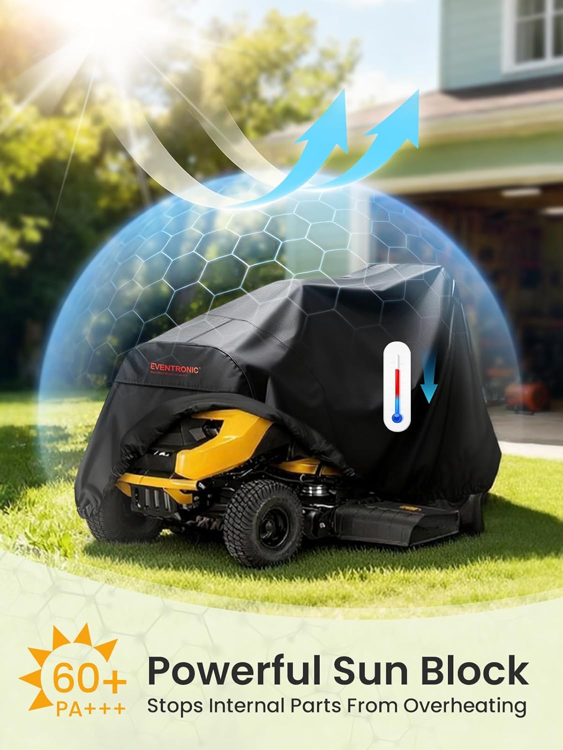Riding Lawn Mower Cover,  54“ Riding Lawn Tractor Cover Waterproof Heavy Duty Durable (420D-polyester oxford) - Image 7