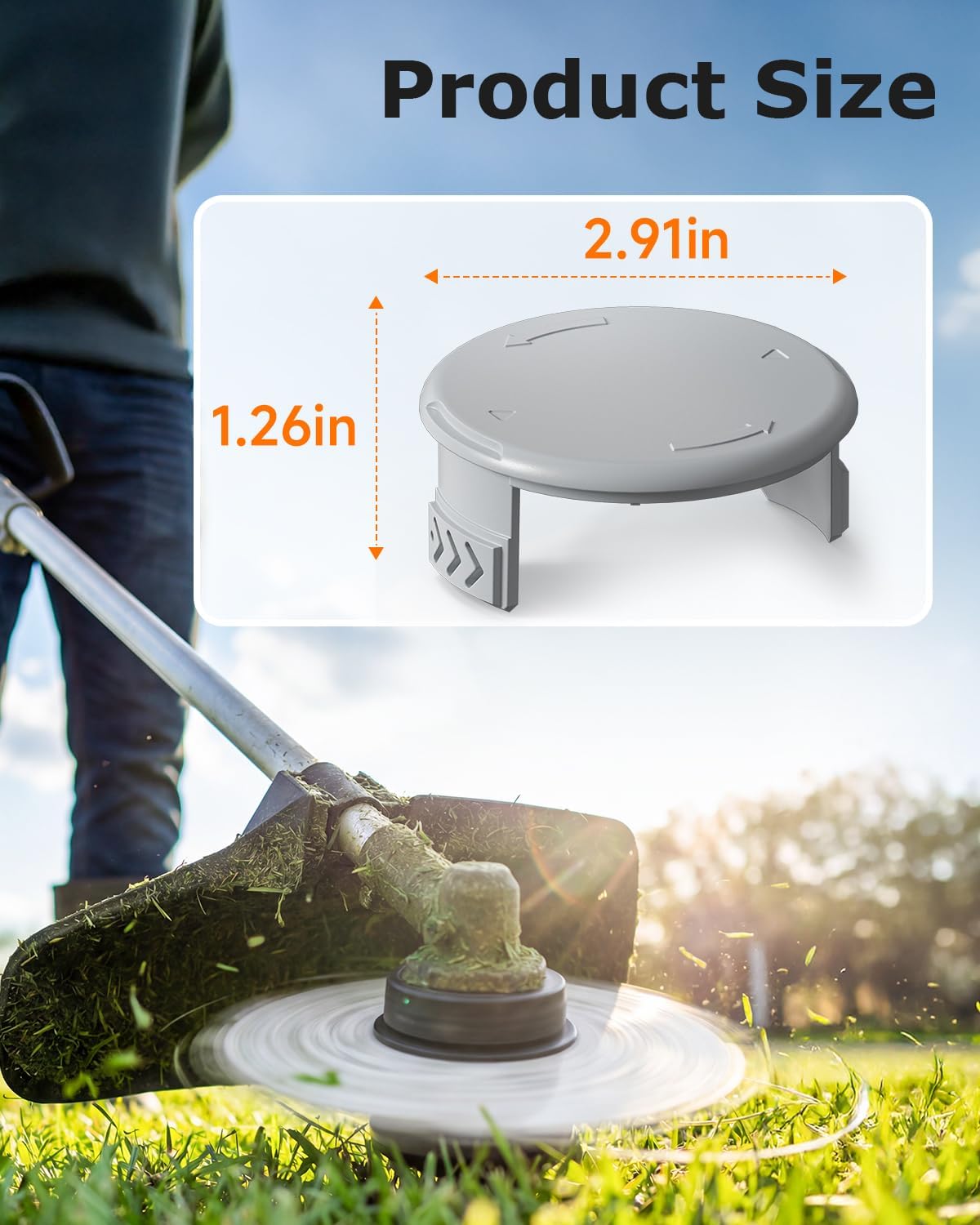 17 PCS Weed Wacker String and 4 Pack AC14HCA Replacement Spool Cap Compatible with Ryobi One Plus+ AC80RL3 - Image 6