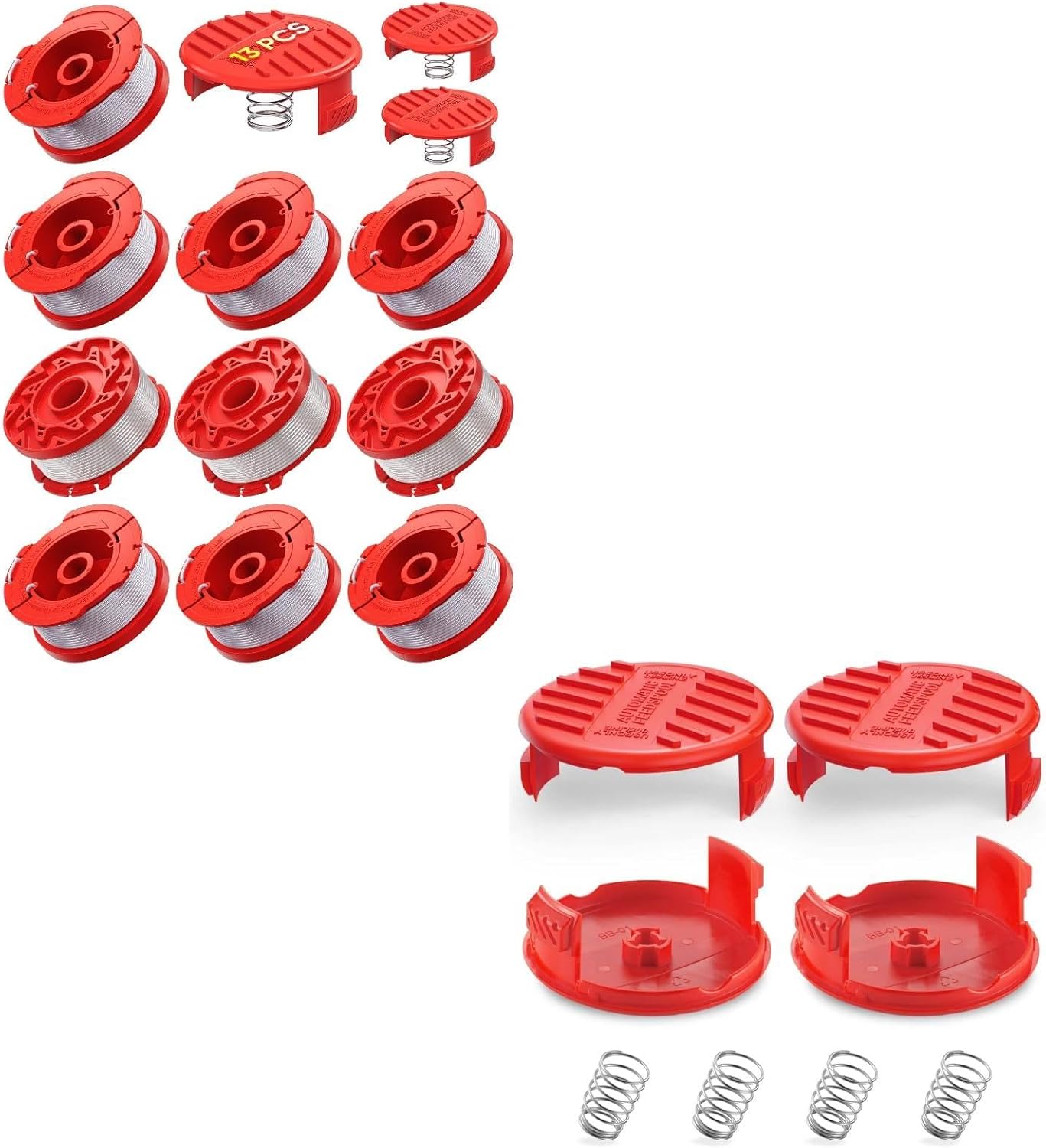 13 Pack CMZST0653 Weed Eater String and 4 Pack CMZST120SC String Trimmer Spool Compatible with Craftsman Weed Wacker - Image 1