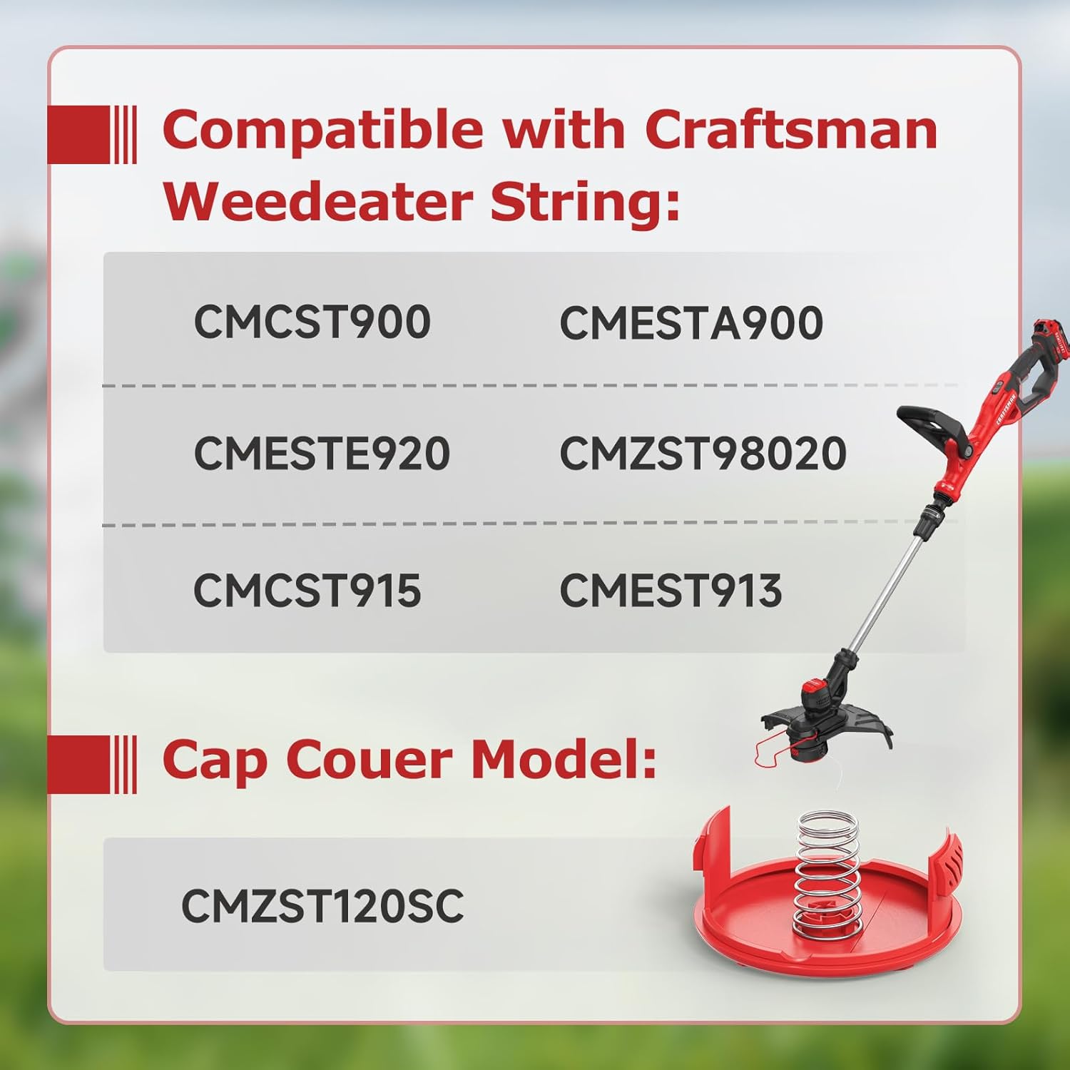 13 Pack CMZST0653 Weed Eater String and 4 Pack CMZST120SC String Trimmer Spool Compatible with Craftsman Weed Wacker - Image 6