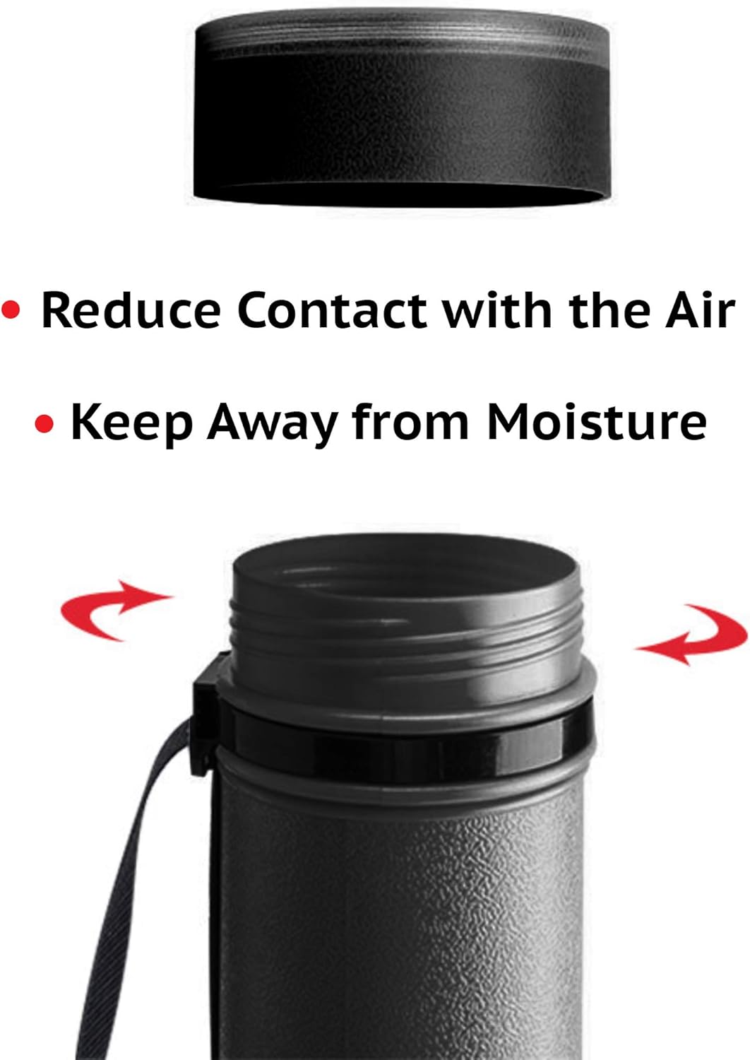 2-Pack Extendable Poster Tubes Expand from 24.5” to 40” with Shoulder Strap | Carry Documents, Blueprints, Drawings and Art | Black Portable Durable Round Storage Cases with Lids and Labels - Image 5