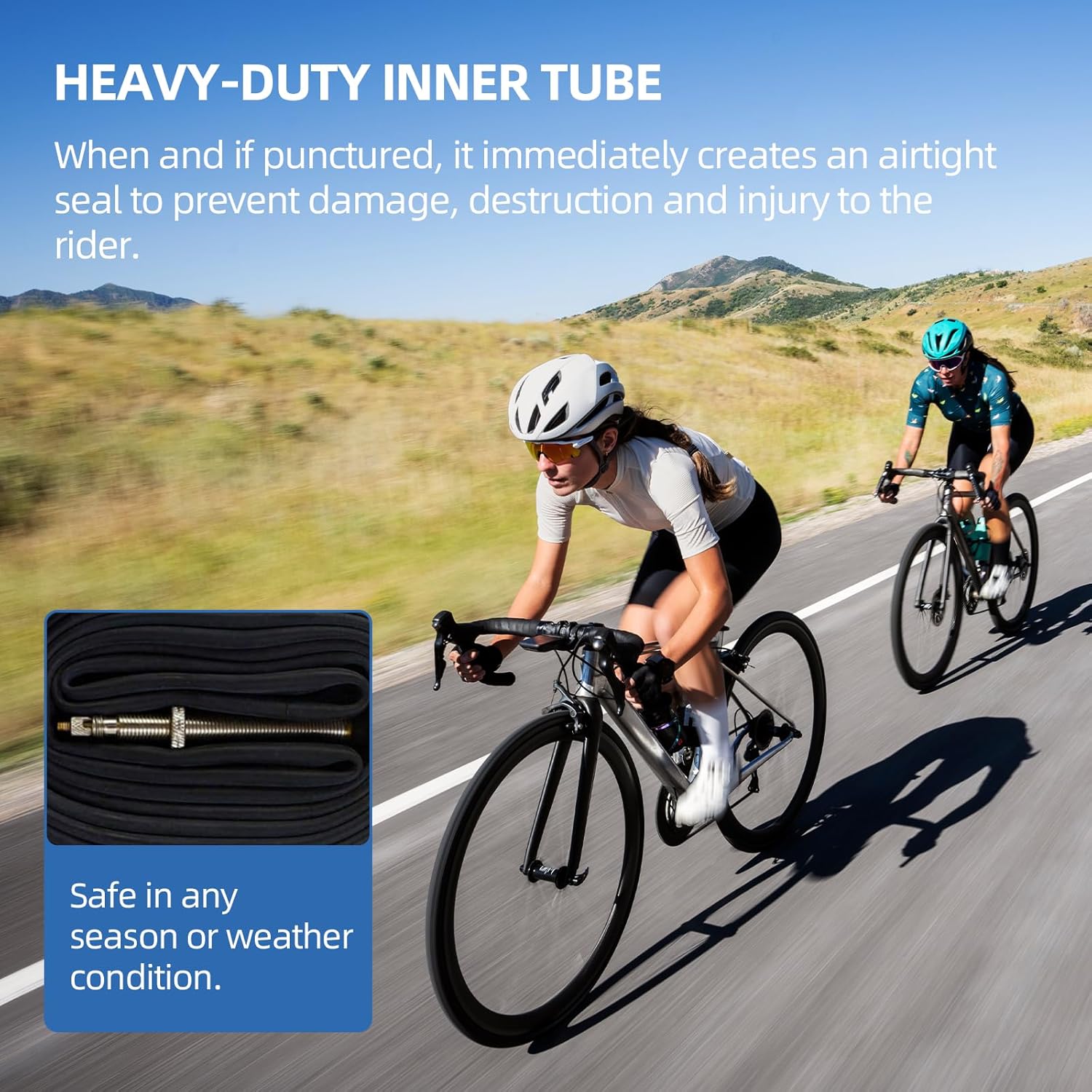 Bicycle Tubes Race 28 700x20-25C 700x32-47C Bike Tube, 700C Inner Tube with Presta Valve Super Value Bundle (Pack of 6 Tubes & 2 tire Lever) - Image 3