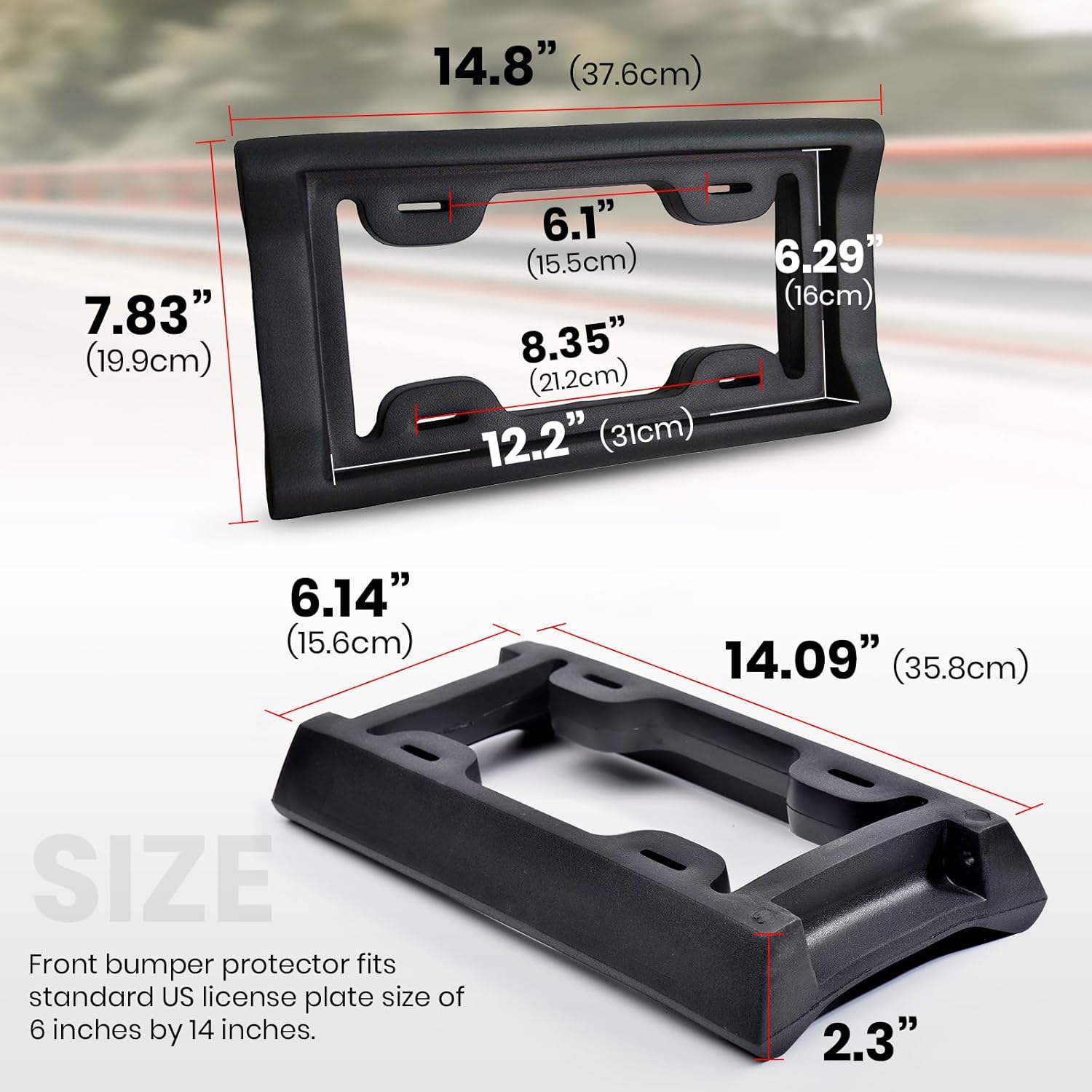 Ultimate License Plate Bumper Guard Screws Included - 2.3