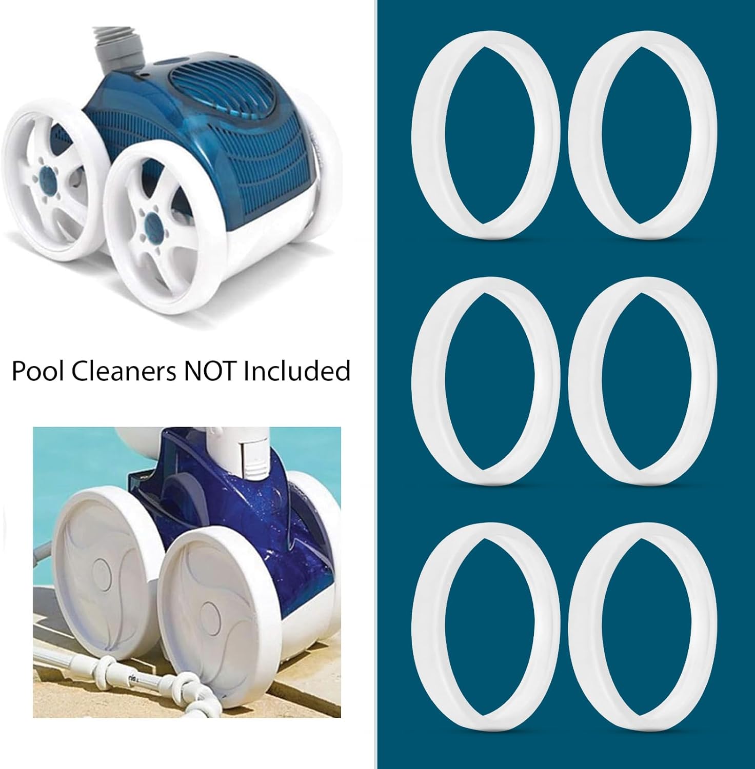 (6-Pack) The Exact Pool Cleaner Tire Replacement - Compatible with Polaris 180, 280, 360, 380, C10 and C-10 | Made of Premium, Heavy Duty Rubber - Improving The Parts Life Cycle by 50% - Image 4
