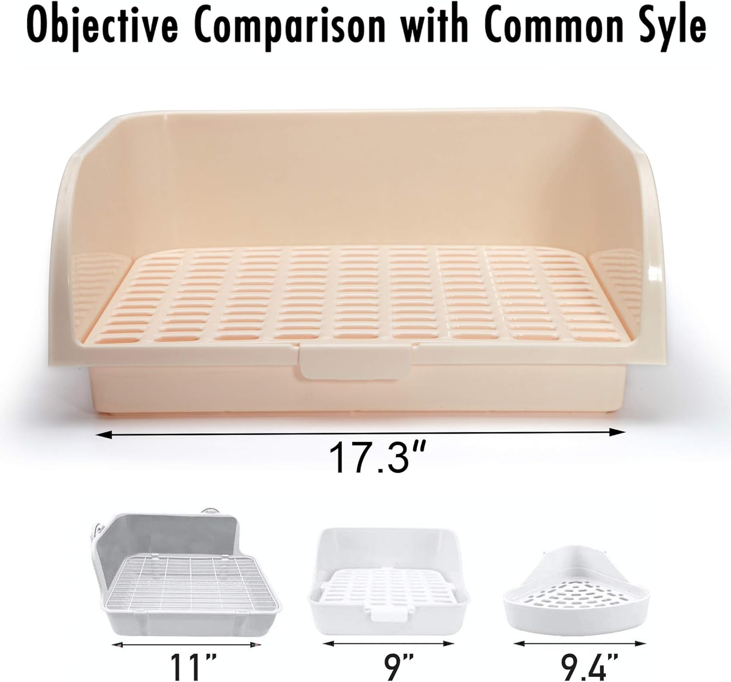 X-Large Rabbit Litter Box with 10PCS Bonus Pads, Drawer, Corner Toilet Box 17.3