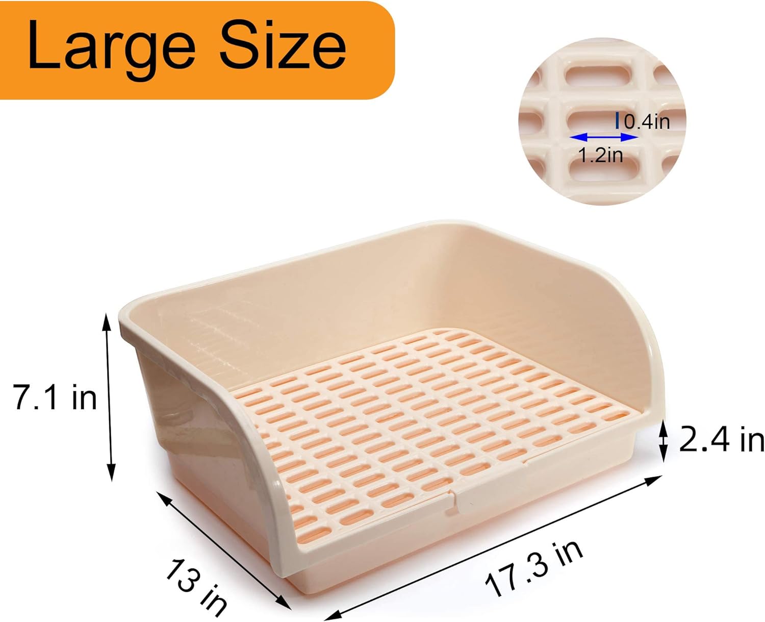 X-Large Rabbit Litter Box with 10PCS Bonus Pads, Drawer, Corner Toilet Box 17.3