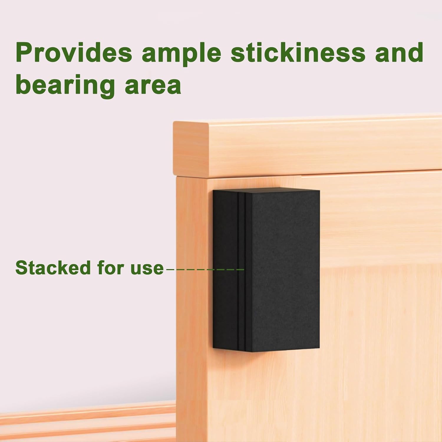 32Pc Eva Foam Headboard Stoppers for Wall, 25mm Thicker Bed Stoppers for Headboard, 8Pcs (25mm) + 24Pcs (5mm), Furniture Wall Protectors,40 * 80 mm (Black) - Image 6
