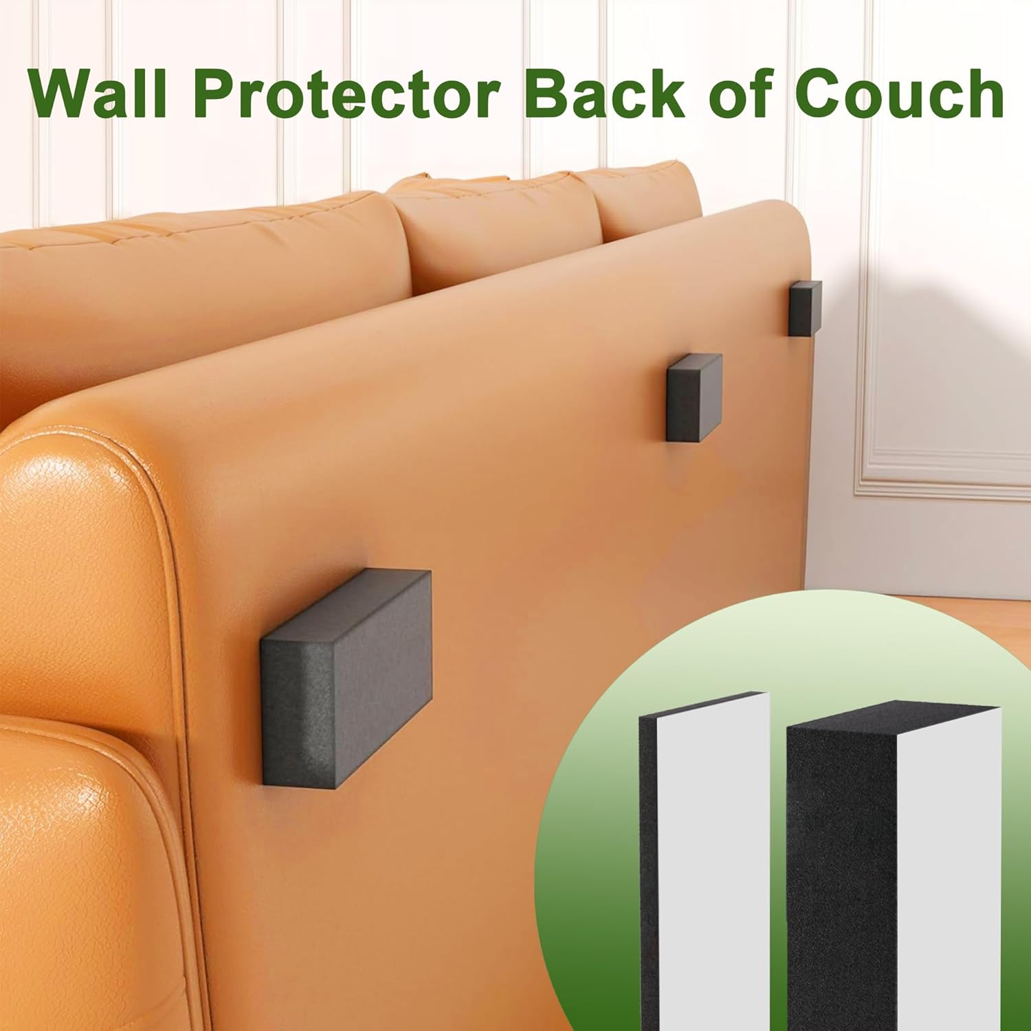 32Pc Eva Foam Headboard Stoppers for Wall, 25mm Thicker Bed Stoppers for Headboard, 8Pcs (25mm) + 24Pcs (5mm), Furniture Wall Protectors,40 * 80 mm (Black) - Image 7
