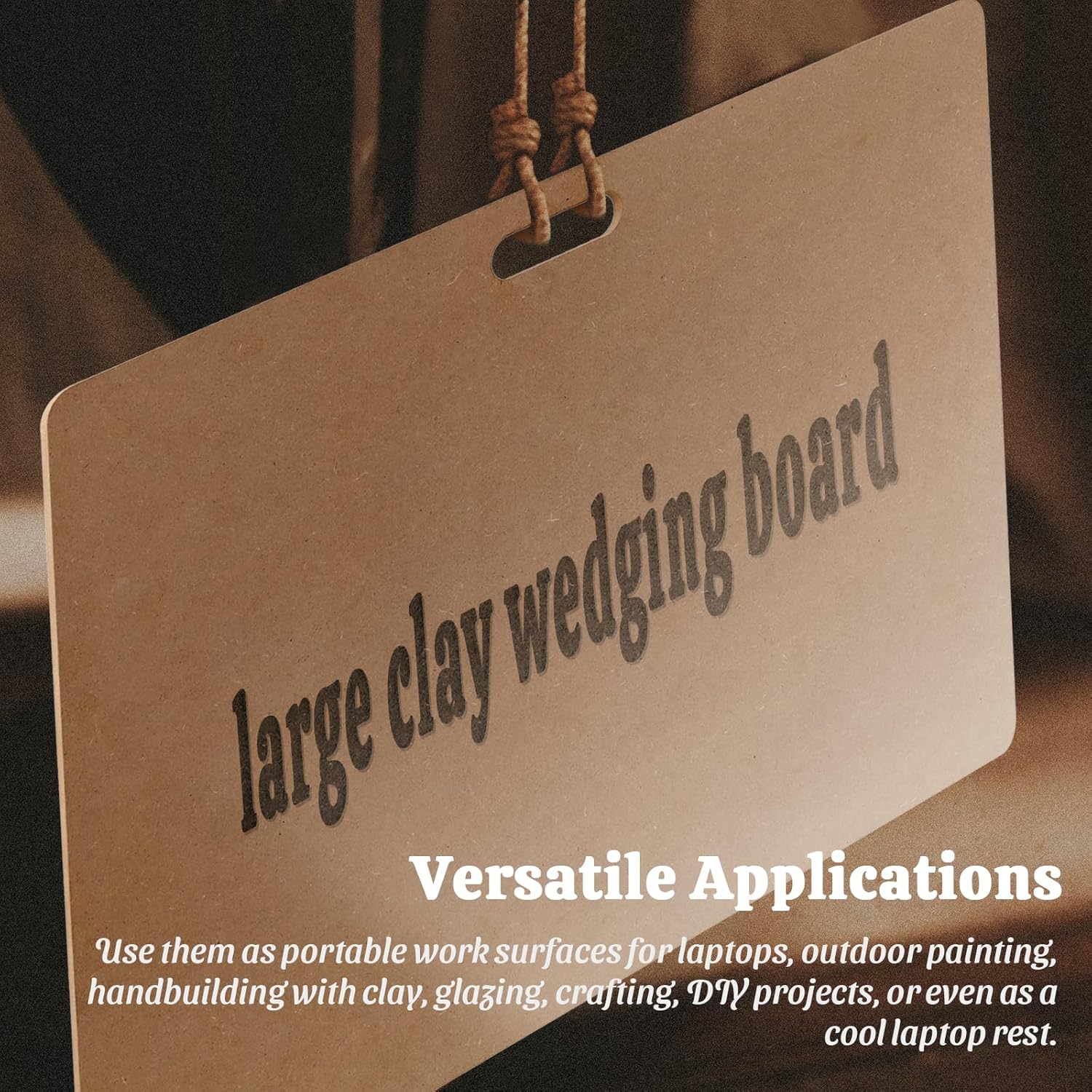 Clay Wedging Board with Convenient Built-in Handle - 24 x 18
