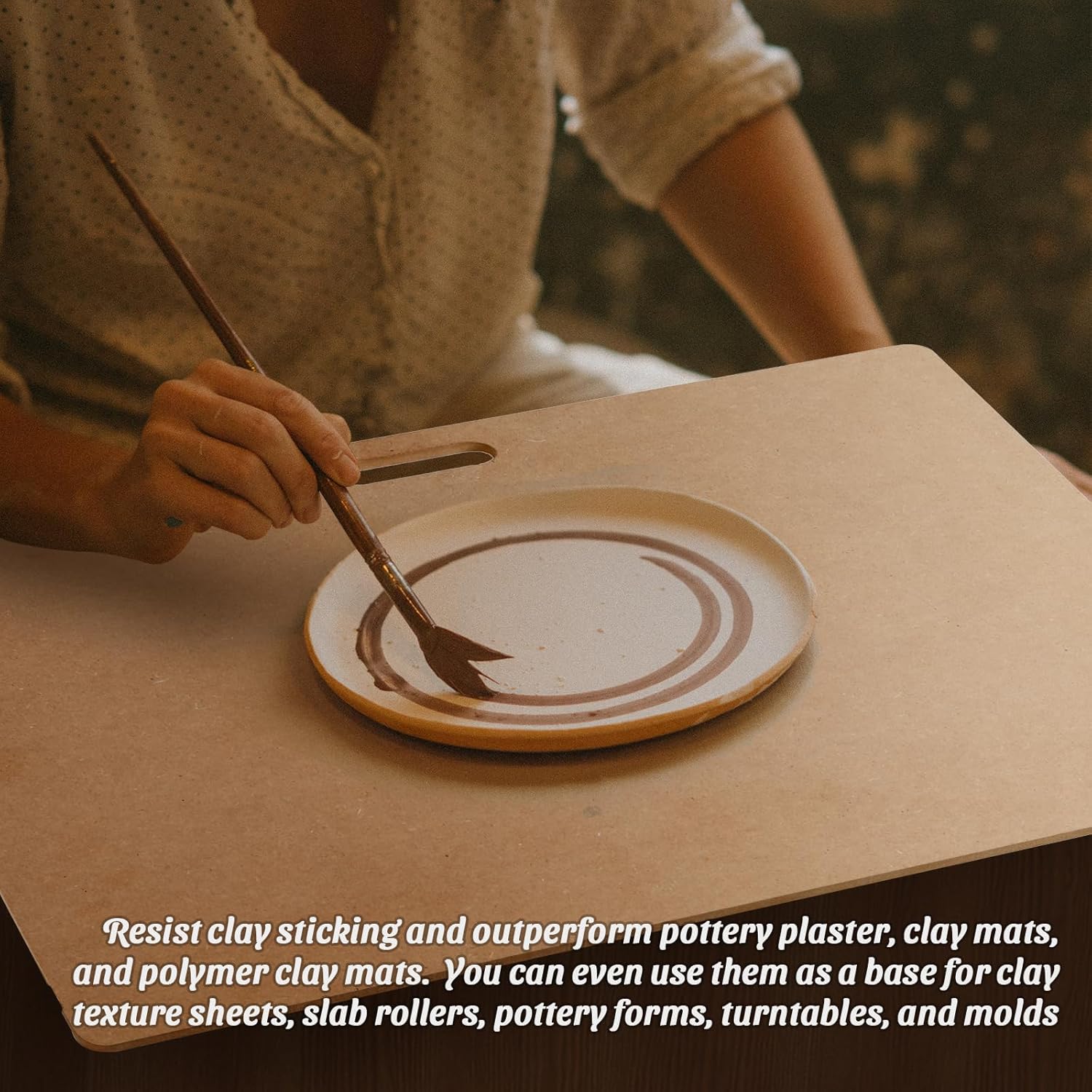 Clay Wedging Board with Convenient Built-in Handle - 24 x 18
