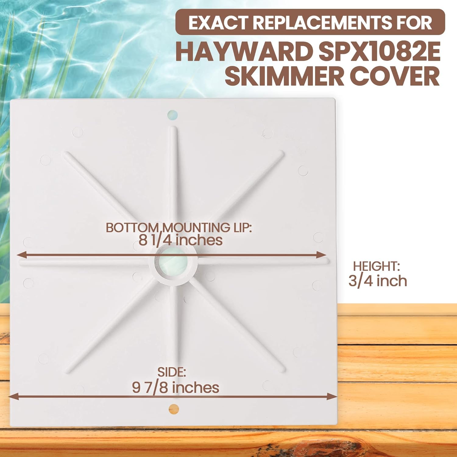 (2-Pack) The Exact 10'' Skimmer Lid Replacement | Compatible with Hayward SPX1082E, SP082, 1083, 1084,1085, and SP1086 | Made of Heavy-Duty Plastic and Fits Perfect Like A Glove - Image 2