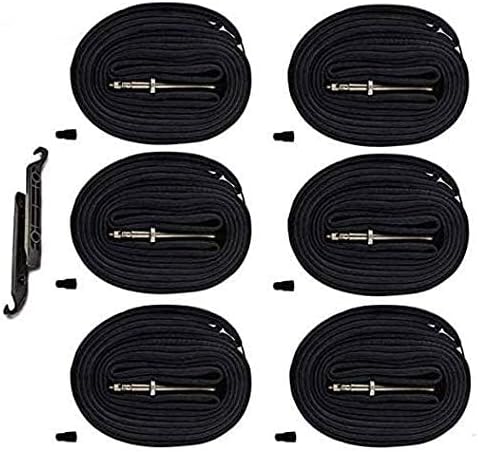 （6-Pack 700x20-25C Road Bike Replacement Inner Tubes Presta Valve 42mm for Road Bikes with Tire Size of 700c x 20, 23, and 25 (6 Inner Tubes with 2 Tire Levers) - Image 2