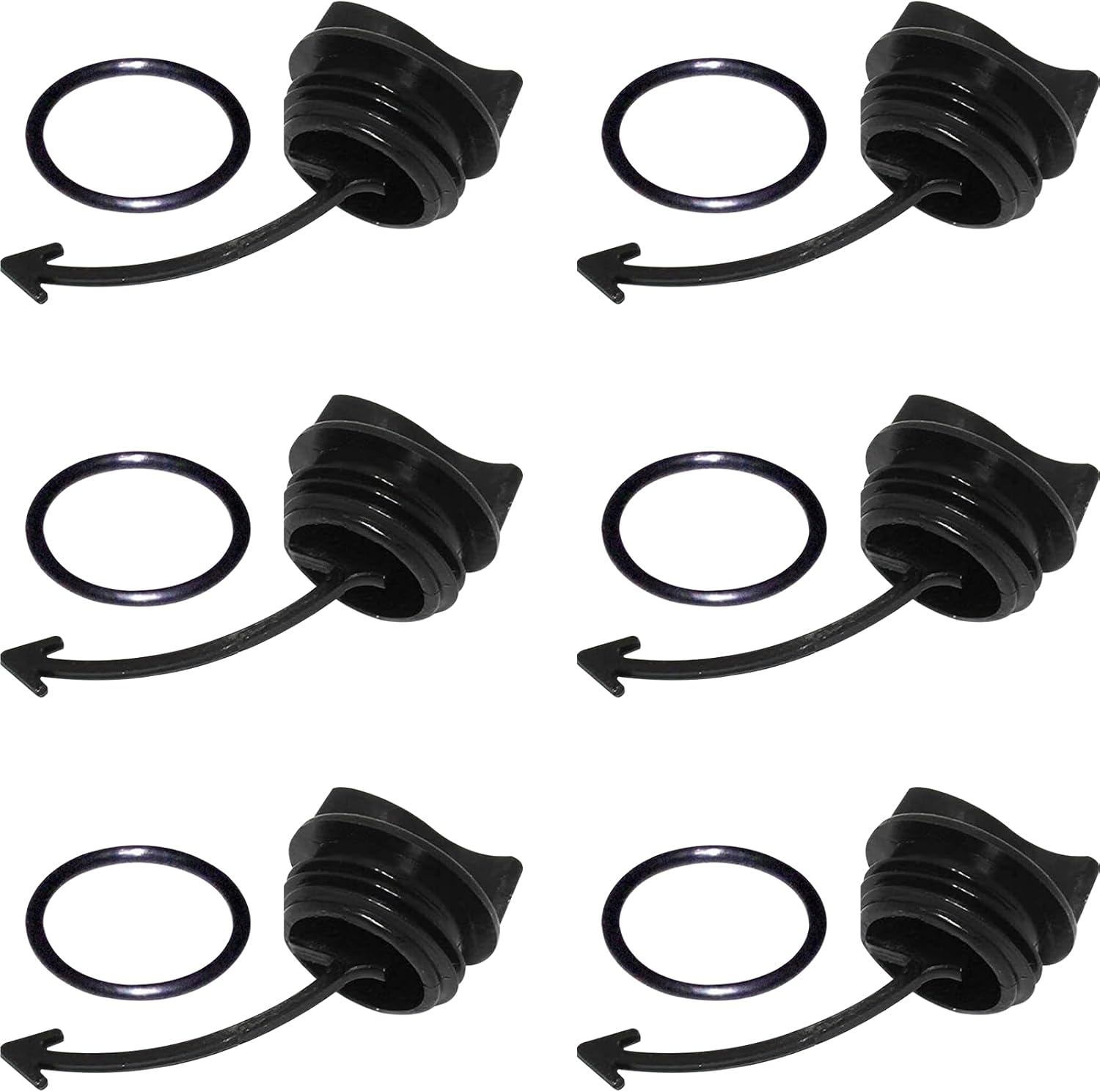 (6-Pack) Exact Replacement Part Compatible with SeaDoo Drain Plug GTI SE LIMITED RENTAL GTS PRO Spark WAKE 130 155 4 TEC 2011-2014 292001352 292001320 - Image 1