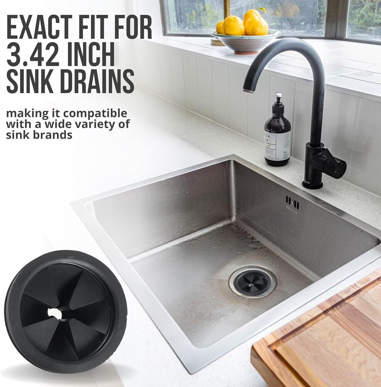 Rubber Sink Stopper and Garbage Disposal Splash Guard,Compatible with Insinkerator Garbage Disposal Parts - Image 7