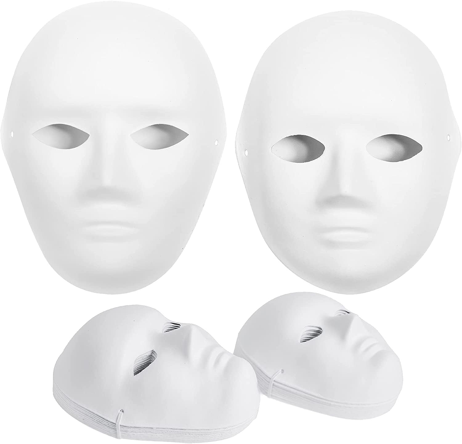 (30+16PCS) Paper Mache Masks & Cat Mask White Blank for Party, Cosplay, Artistic Projects, Theater, Halloween, Masquerade Parties, Classroom Art - Image 4