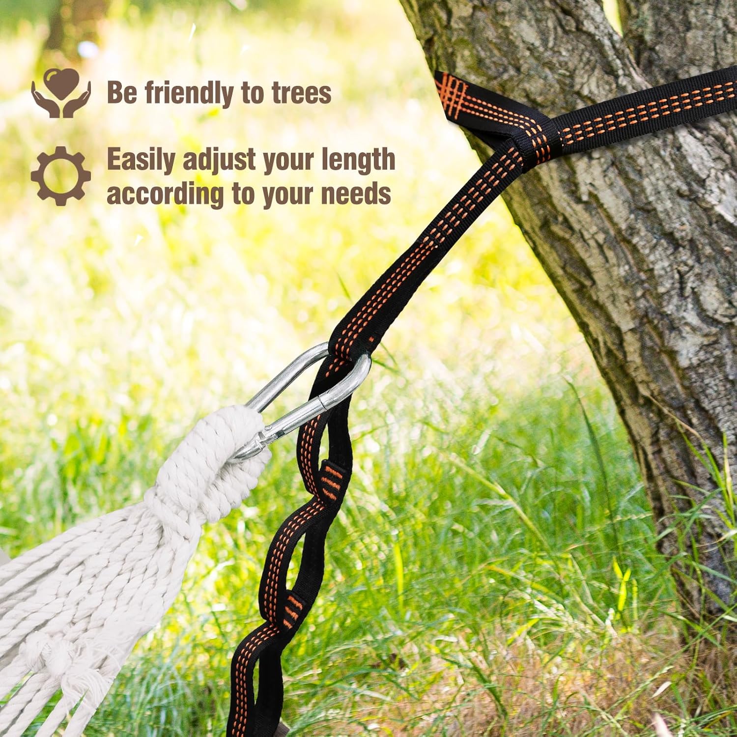 Camping Hammock with Mosquito Netting and Tree Straps - Sturdy Up to 450lbs for Outdoor, Backyard, Backpacking, Hiking - Image 6