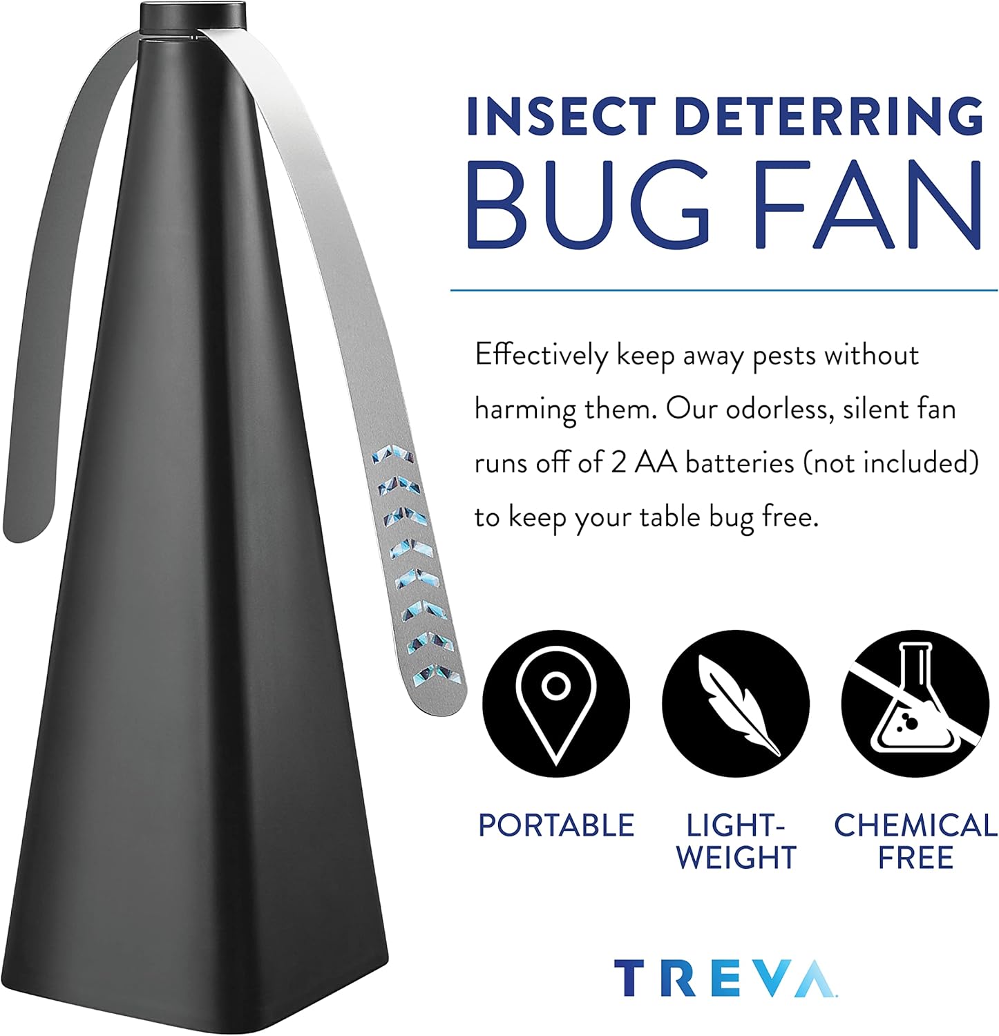 Bug Fan Fly Deterrent with Holographic Blades to Clear Bugs, Mosquitoes, and Flies, Battery Powered Fly Fan 4 Pack - Image 3