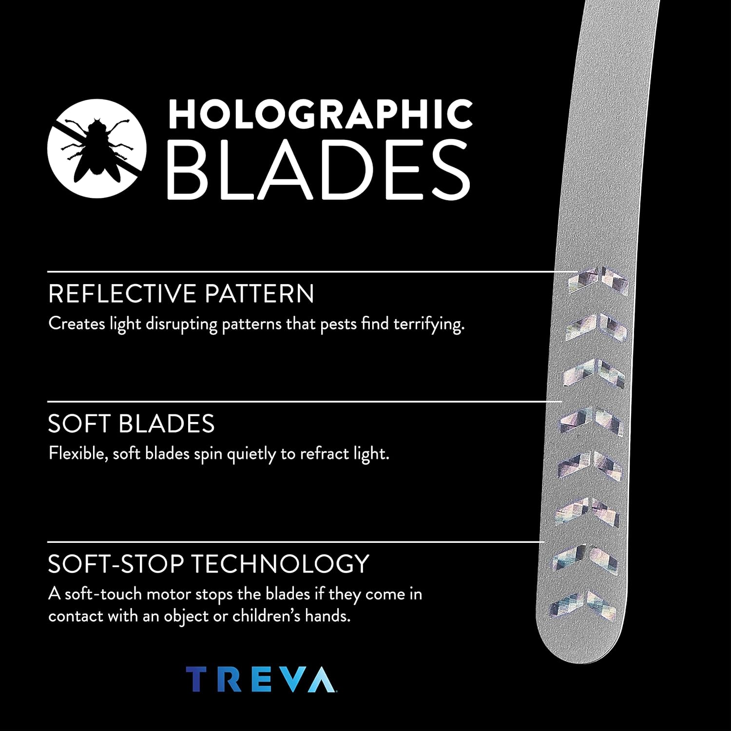 Bug Fan Fly Deterrent with Holographic Blades to Clear Bugs, Mosquitoes, and Flies, Battery Powered Fly Fan 4 Pack - Image 4