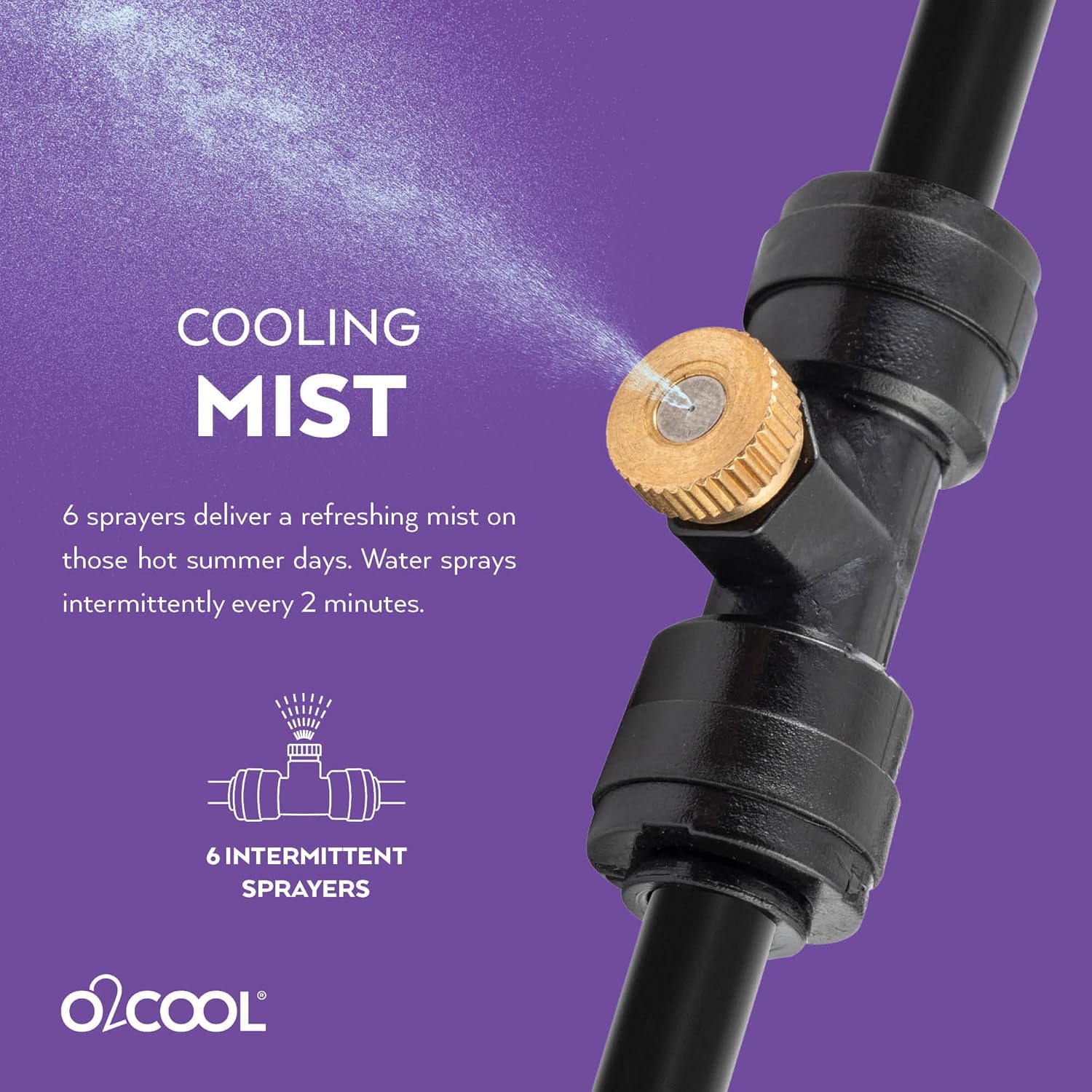 Rechargeable Outdoor Misting Rope, Up to 25 FT + 6 Mister Nozzles, NO Water Hose or Power Source Needed, Misters for Outside Patio or Misters for Reptiles Water Mister - Image 5