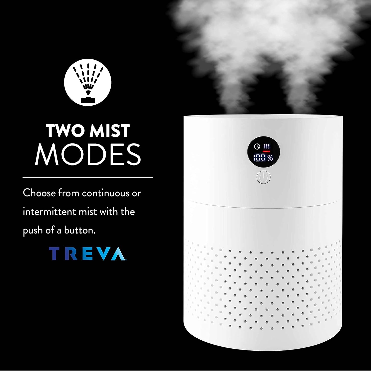Portable Cool Mist Humidifier 2 Liter Capacity Rechargeable Battery Powered 2 Misting Modes Led Display Panel and Auto Shut Off - Image 4