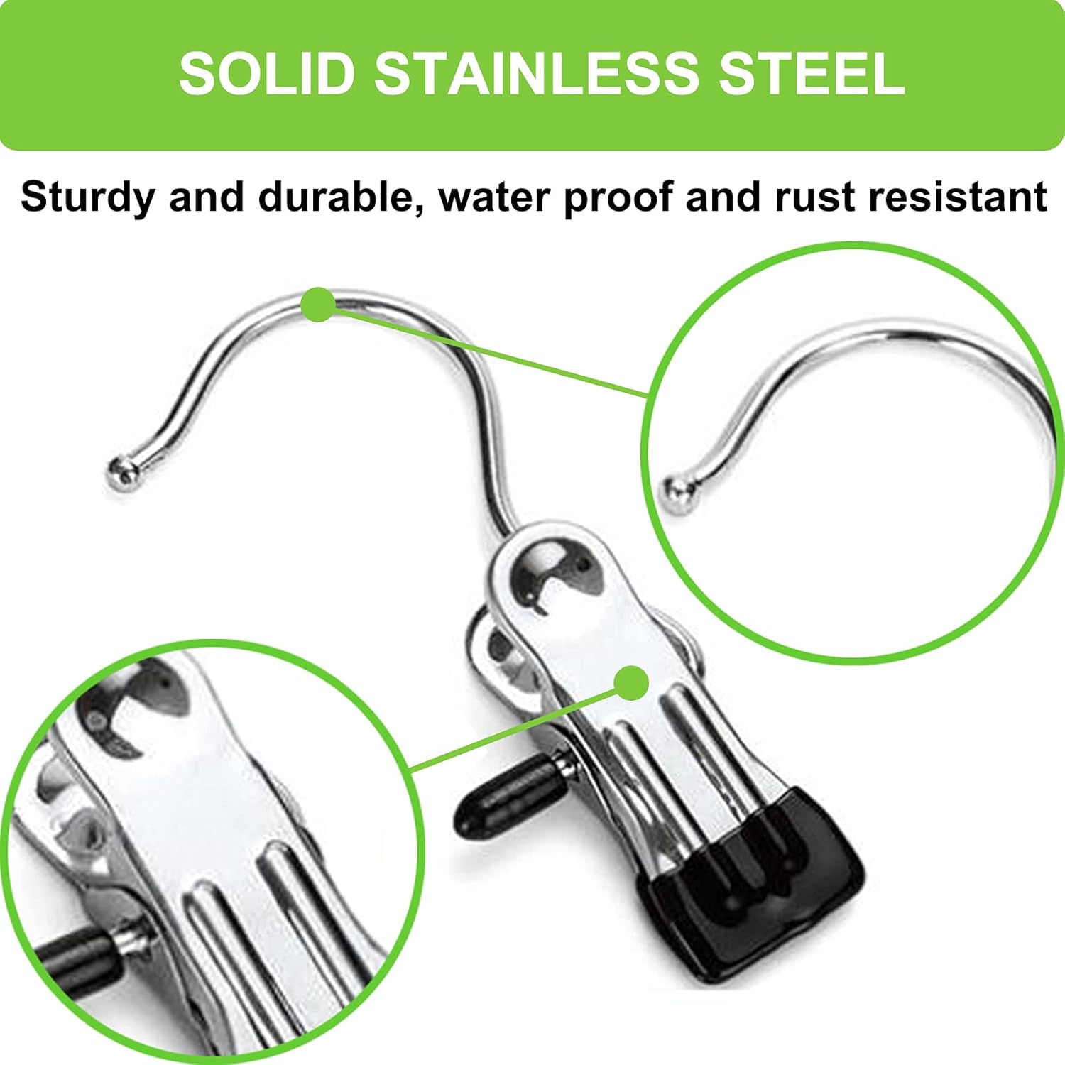 Laundry Hooks Hanging Clips Clothes Pins Closet Hanger Organizer + Garden Tools Sets, Gardening Tool Set with 39.3 in Repotting Mat - Image 3