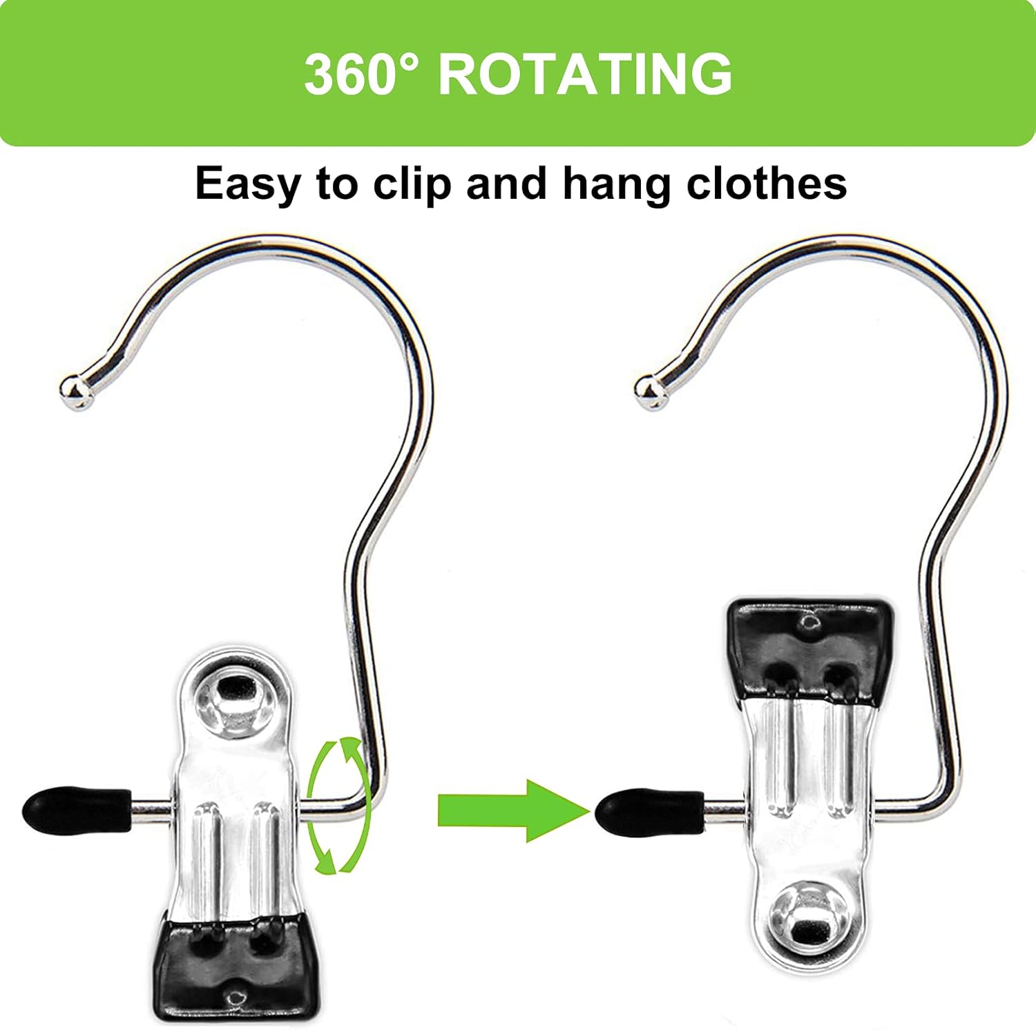 Laundry Hooks Hanging Clips Clothes Pins Closet Hanger Organizer + Garden Tools Sets, Gardening Tool Set with 39.3 in Repotting Mat - Image 4
