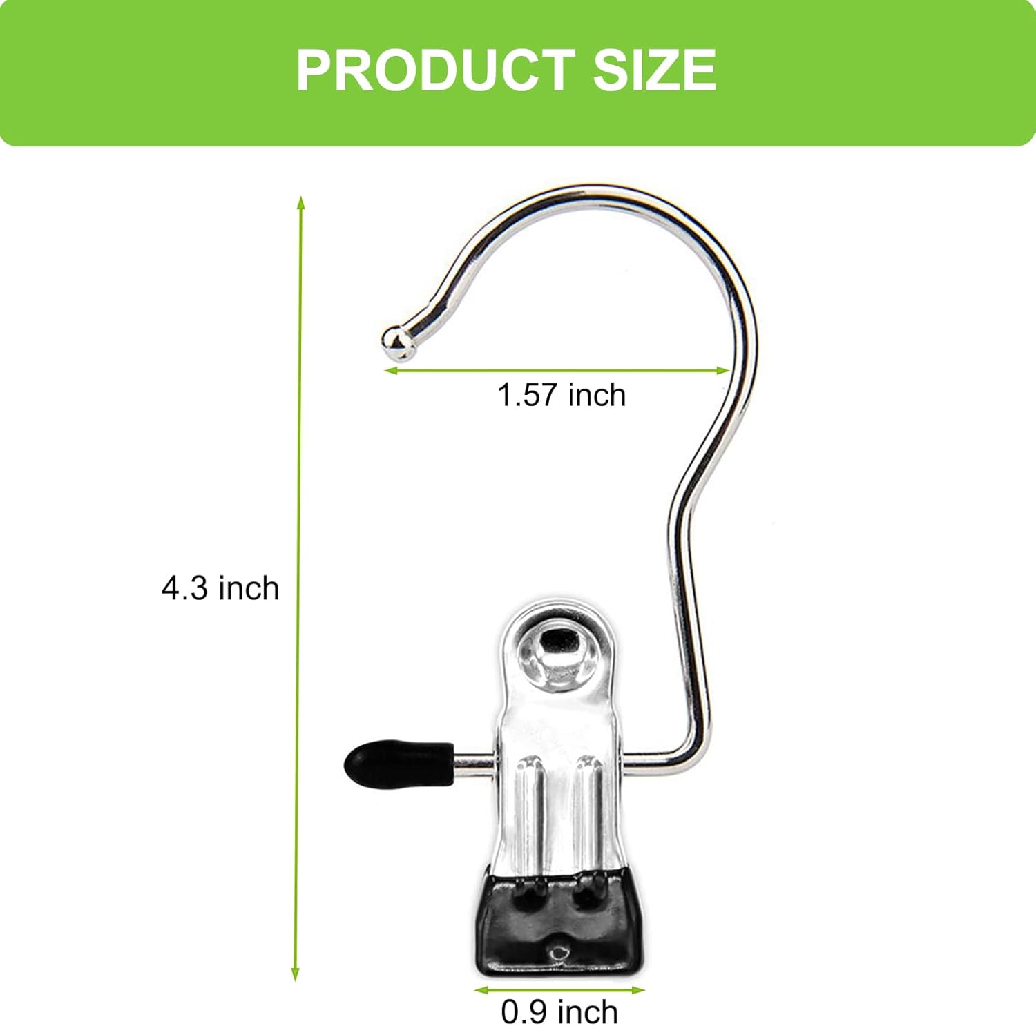 30 Pack Laundry Hooks Hanging Clips Clothes Pins Closet Hanger Organizer + Snap Button Kit with Snaps Pliers, 240 Sets Plastic Snaps for Fabric - Image 2